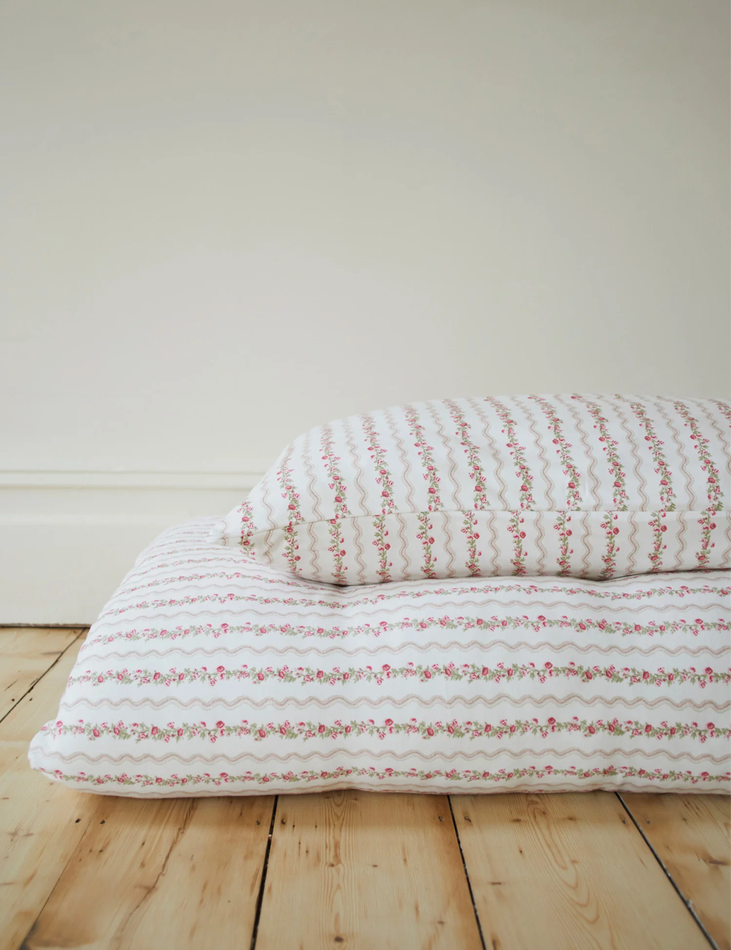 Duvet + Pillow Set in Floral Stripe - Image 5