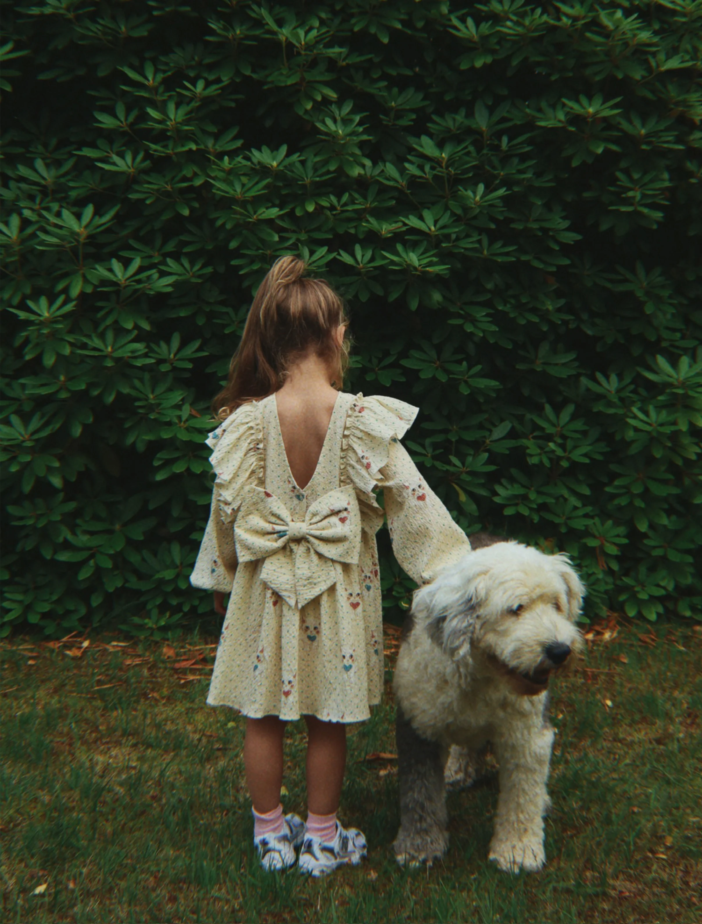 Elin Bow Dress in Dot Miao Mist - Image 2