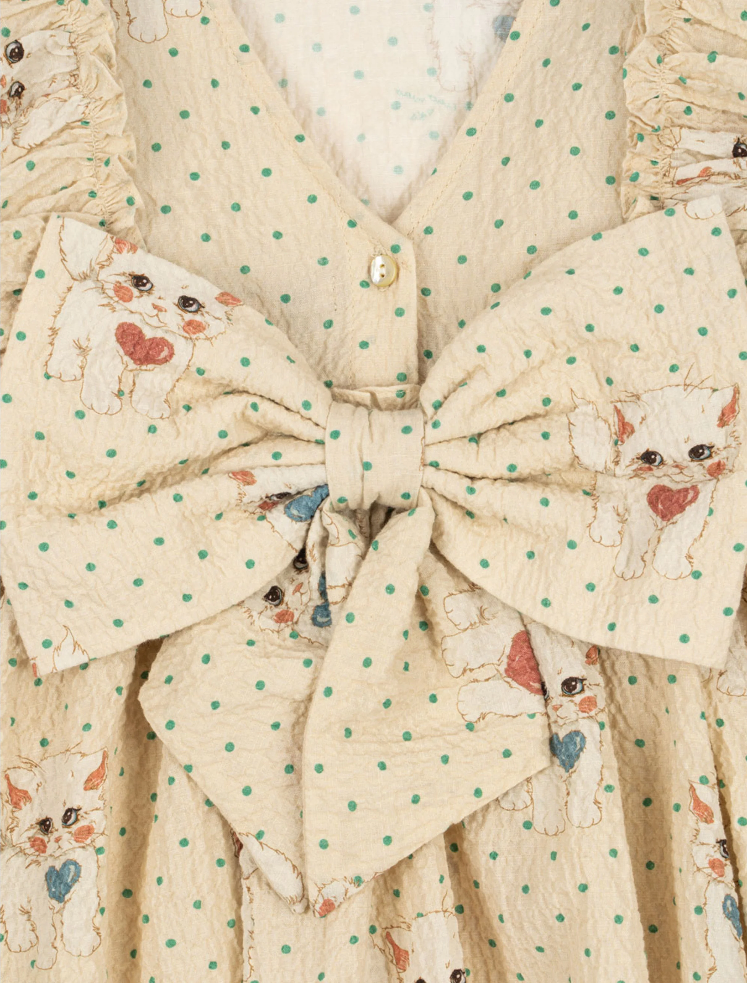 Elin Bow Dress in Dot Miao Mist - Image 6