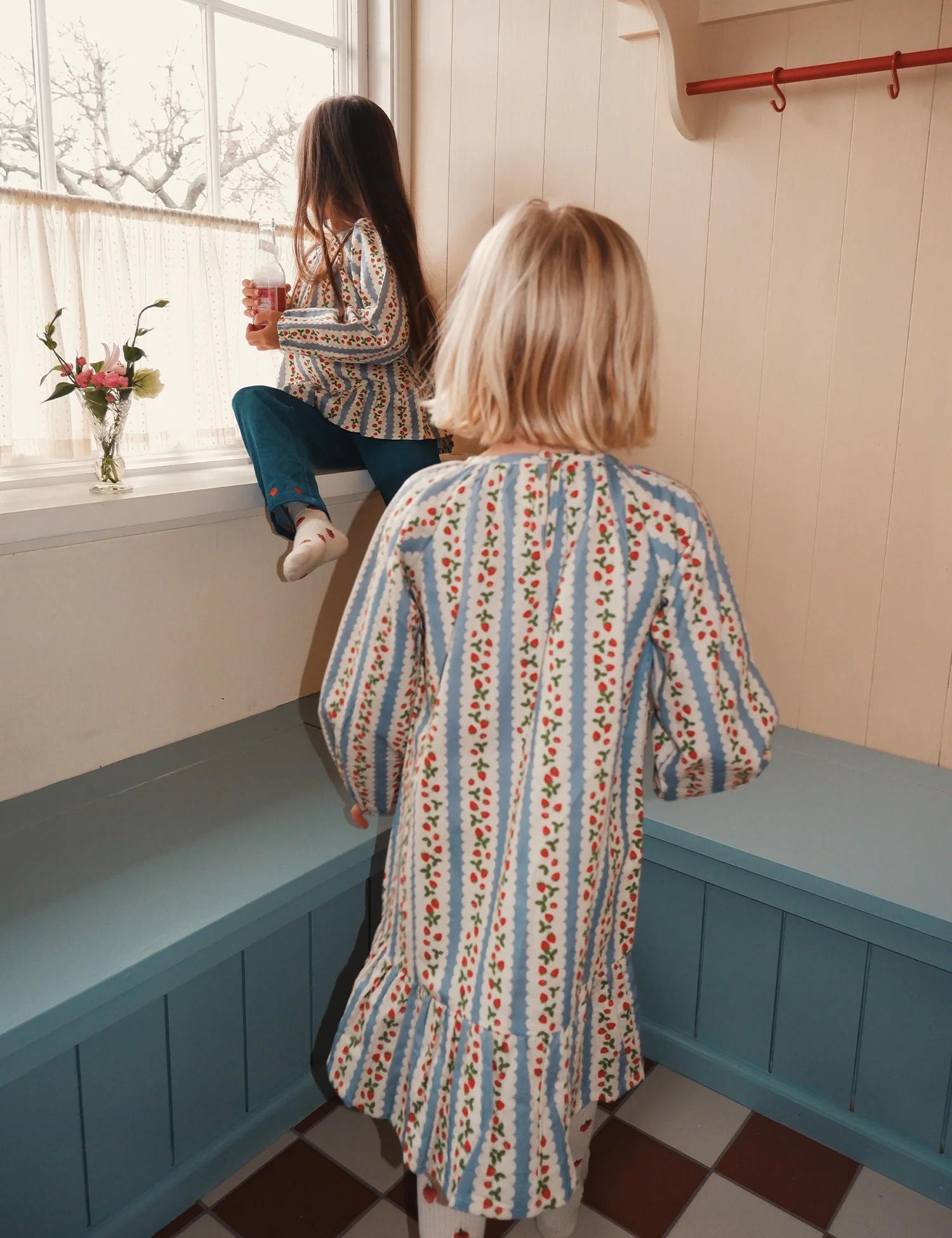 Ella Dress in Berry Stripe - Image 3