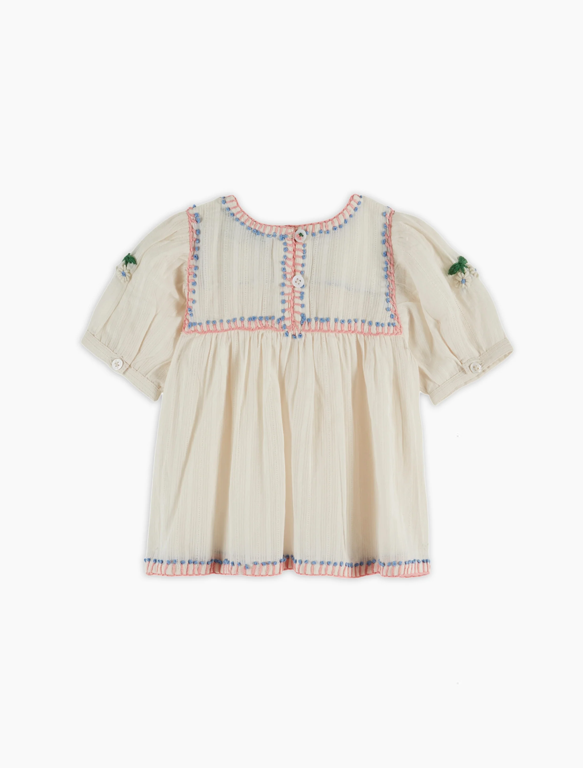 Embroidered Blouse in Creme - Image 3