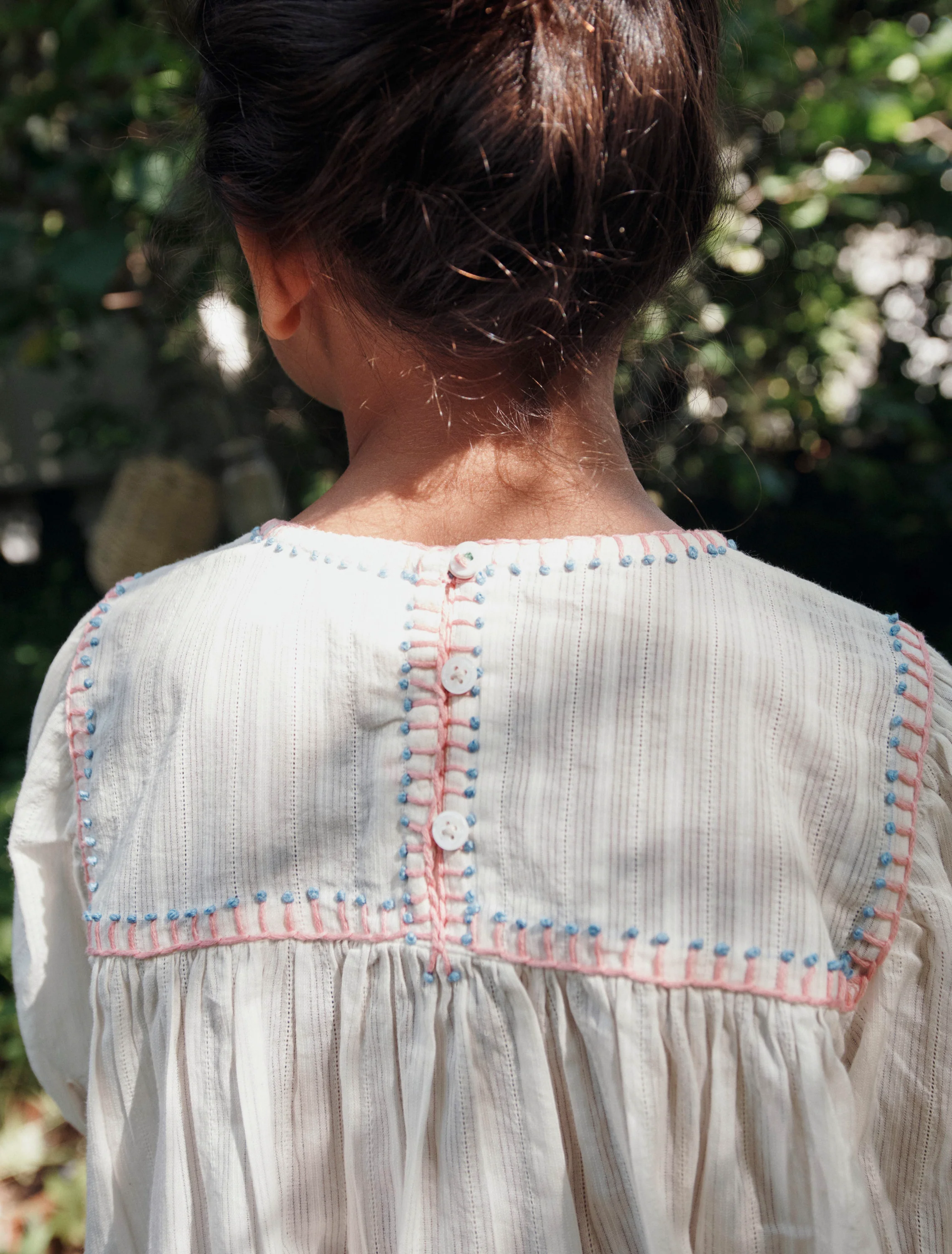 Embroidered Blouse in Creme - Image 5