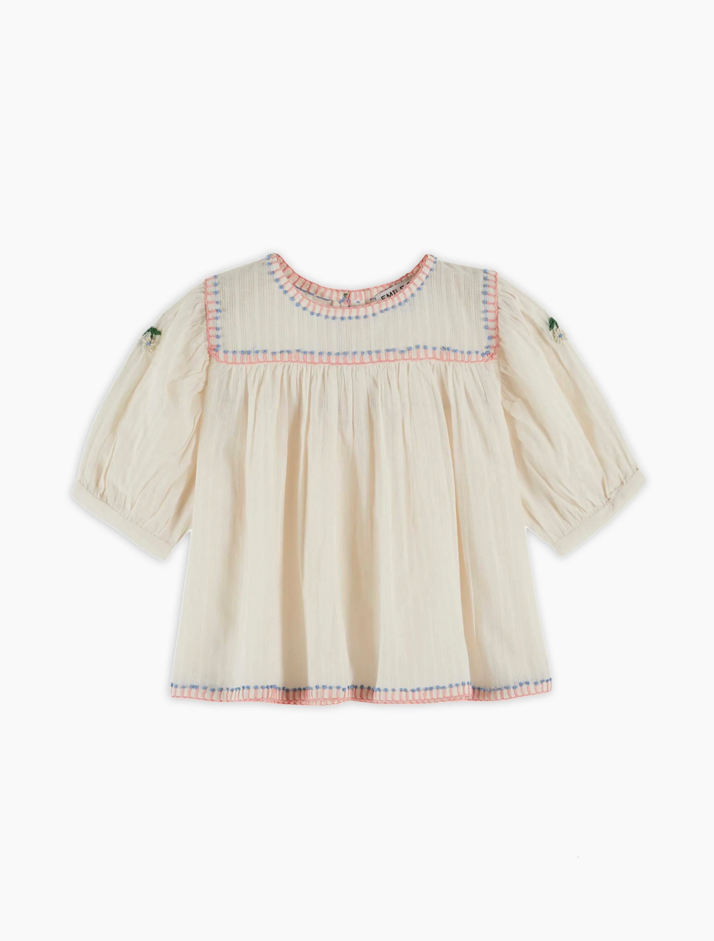 Embroidered Blouse in Creme - Image 6