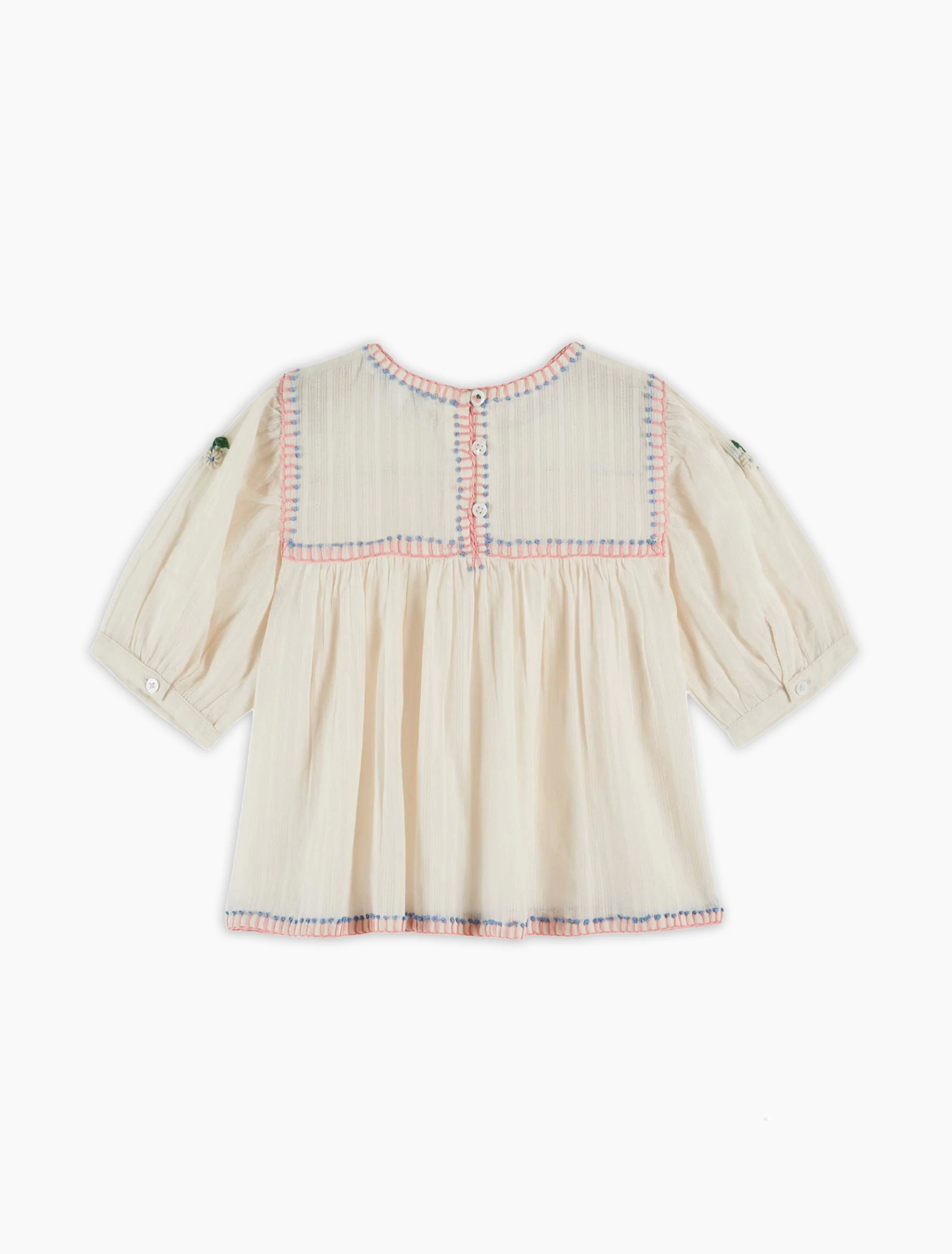 Embroidered Blouse in Creme - Image 7