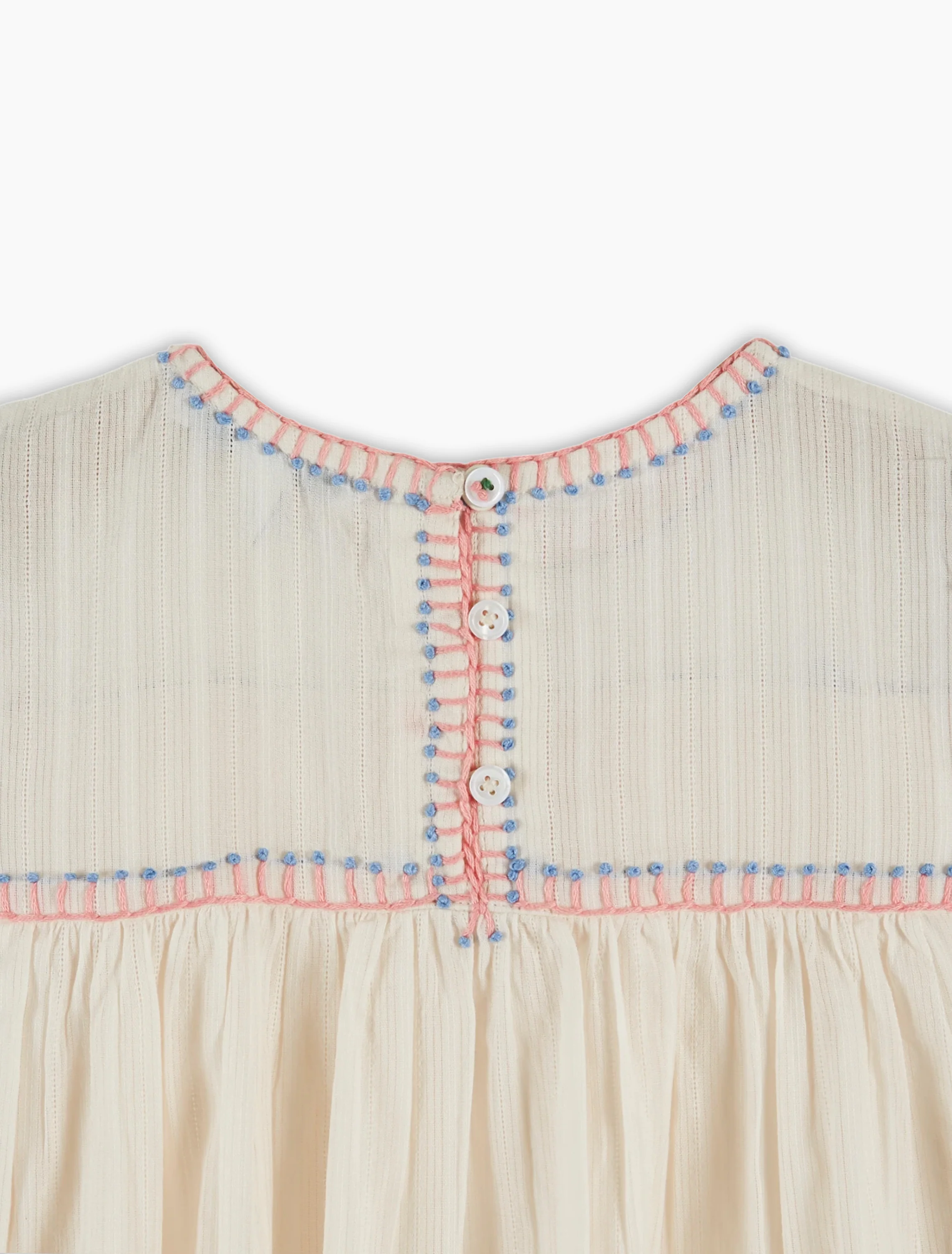 Embroidered Blouse in Creme - Image 8
