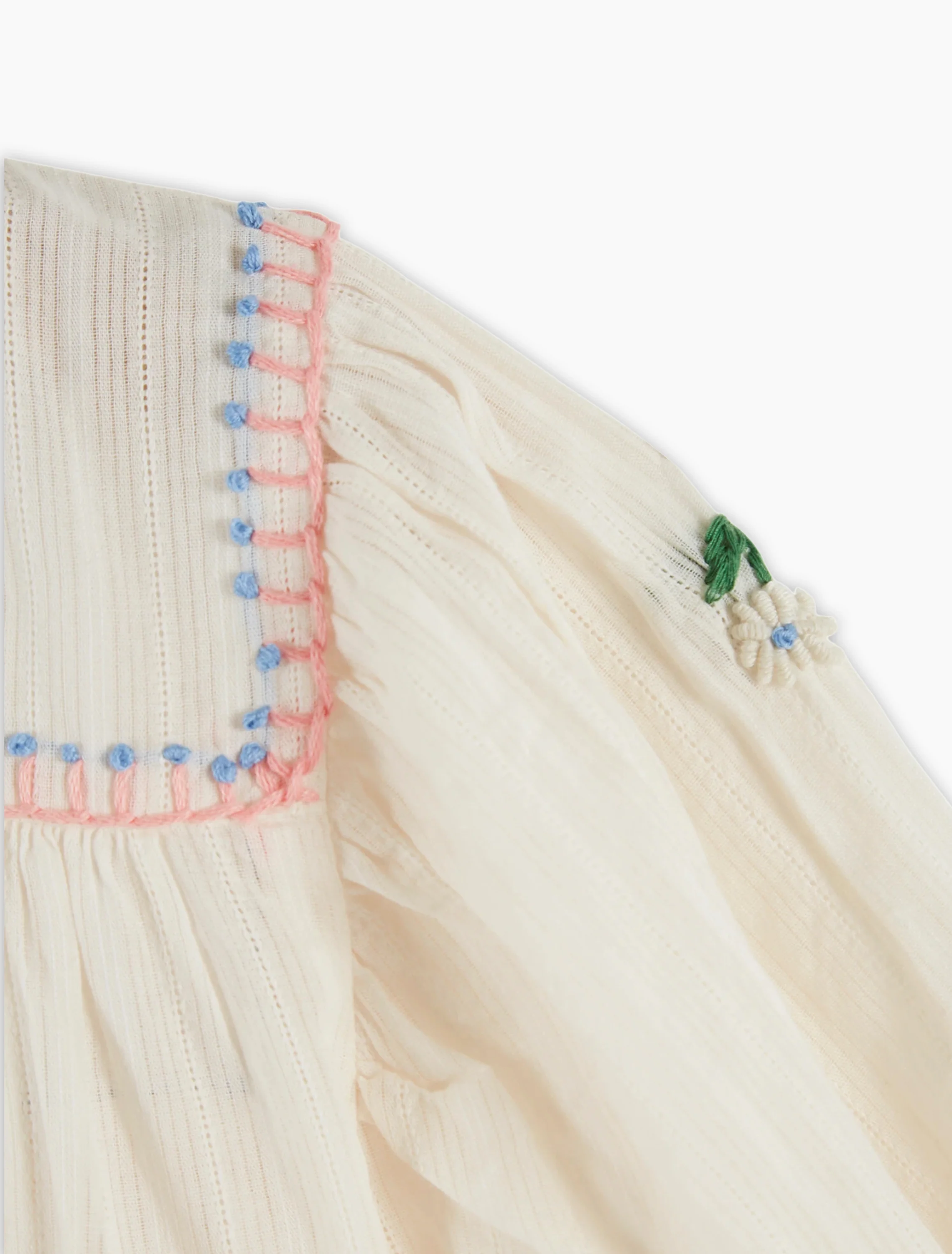Embroidered Blouse in Creme - Image 9