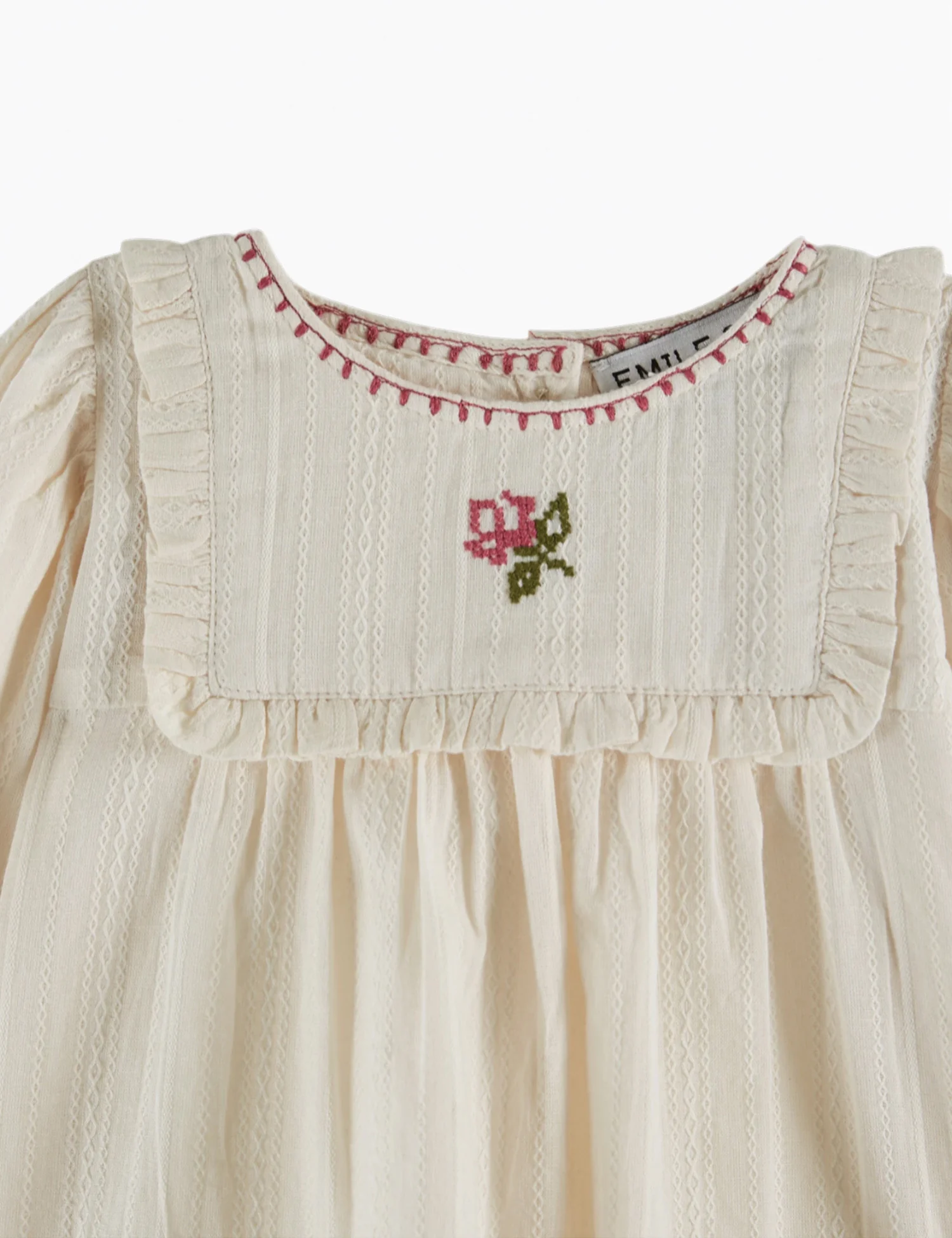 Embroidered Blouse in Creme - Image 5