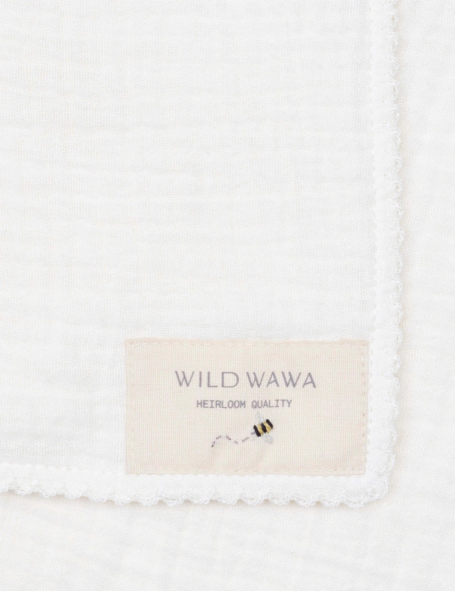 Embroidered Swaddle in Bees - Image 3