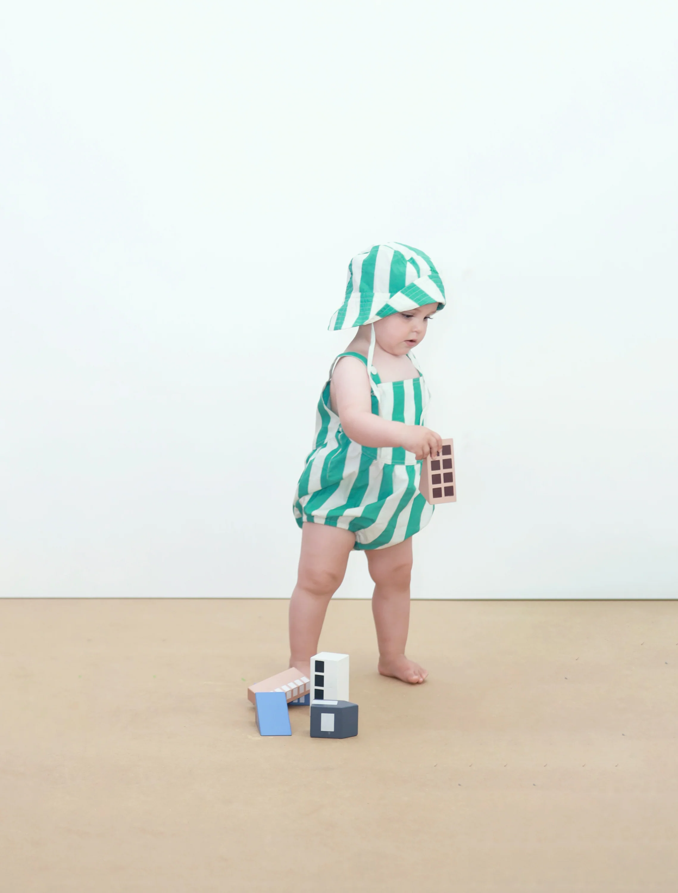 Emerald Stripes Baby Body in Emerald - Image 2