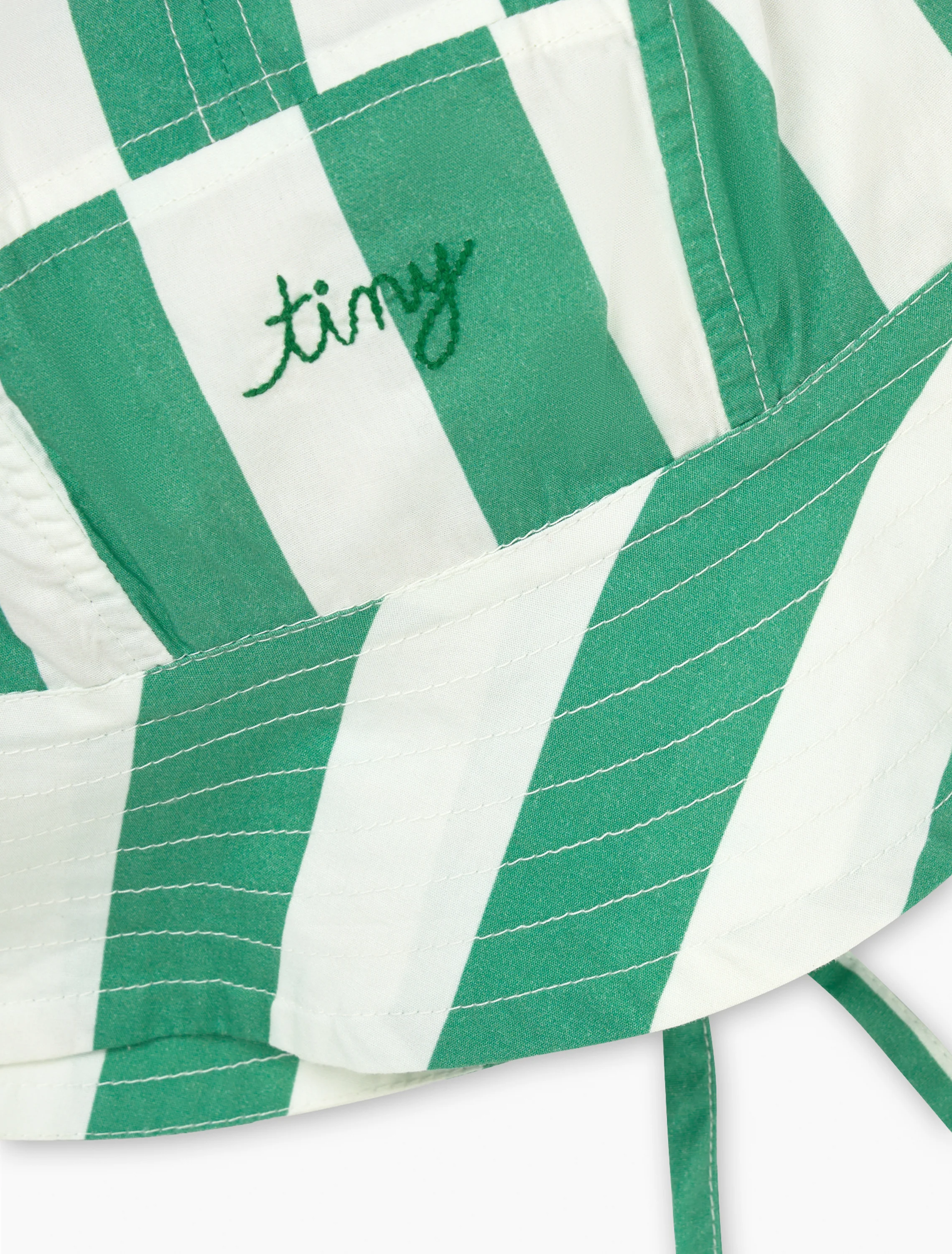 Emerald Stripes Bucket Hat in Emerald - Image 4