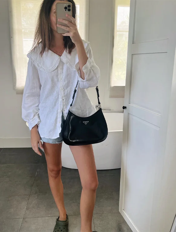 Emme Blouse in White Linen - Image 6