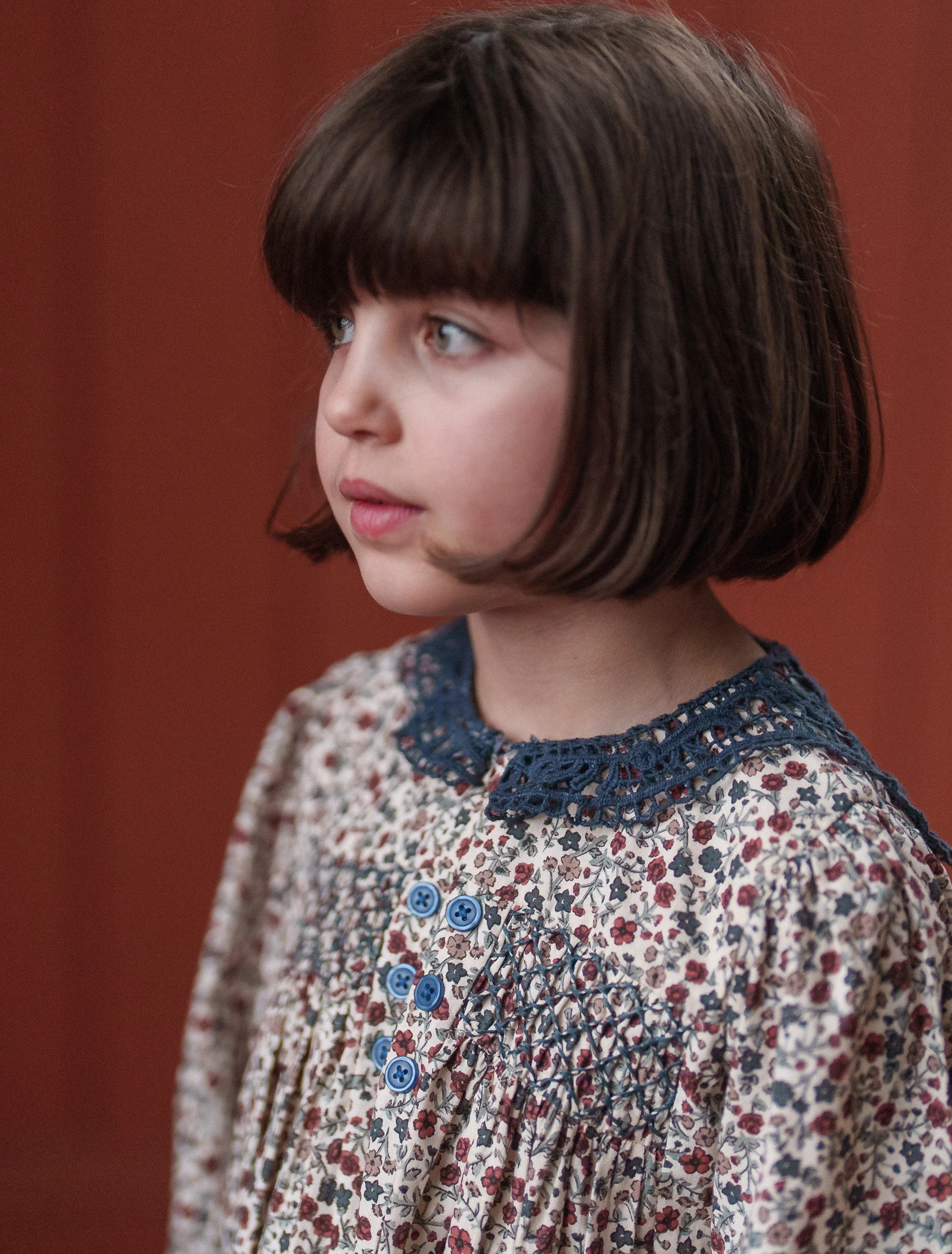 Etta Smocked Dress in Cottage Floral - Image 4