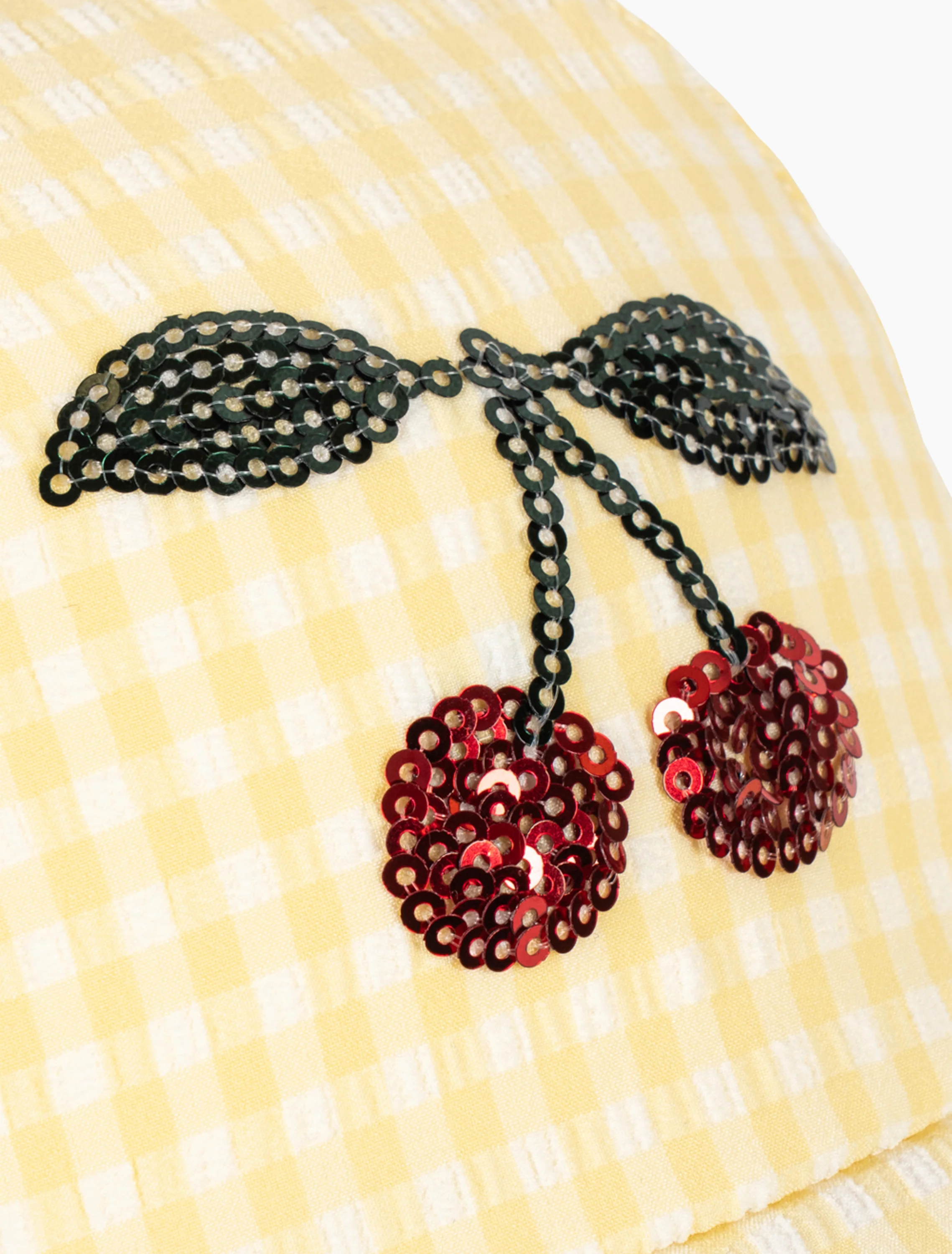 Etta Swim Hat in Banana Almond Check - Image 3