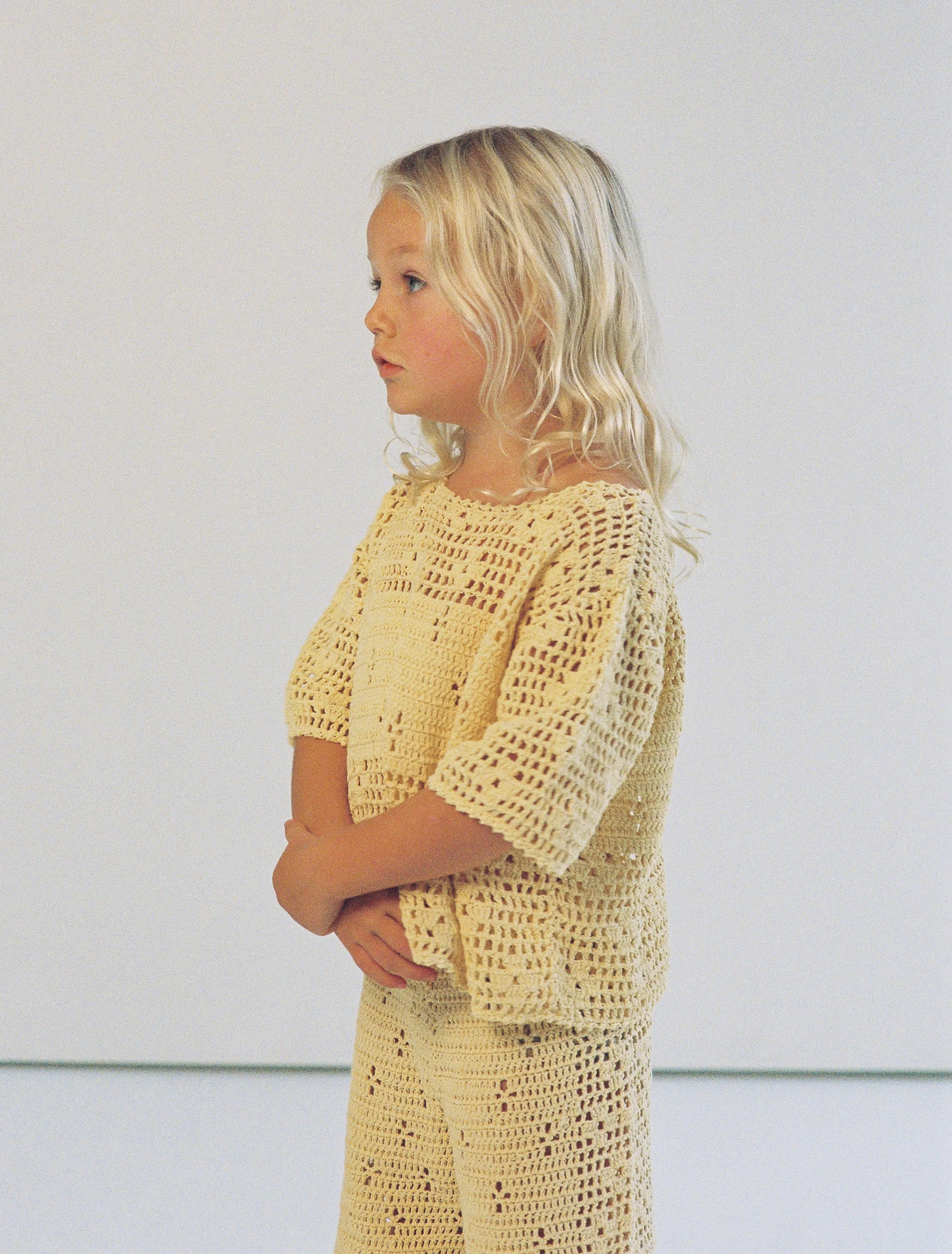 Filet Crochet Set in Butter - Image 3