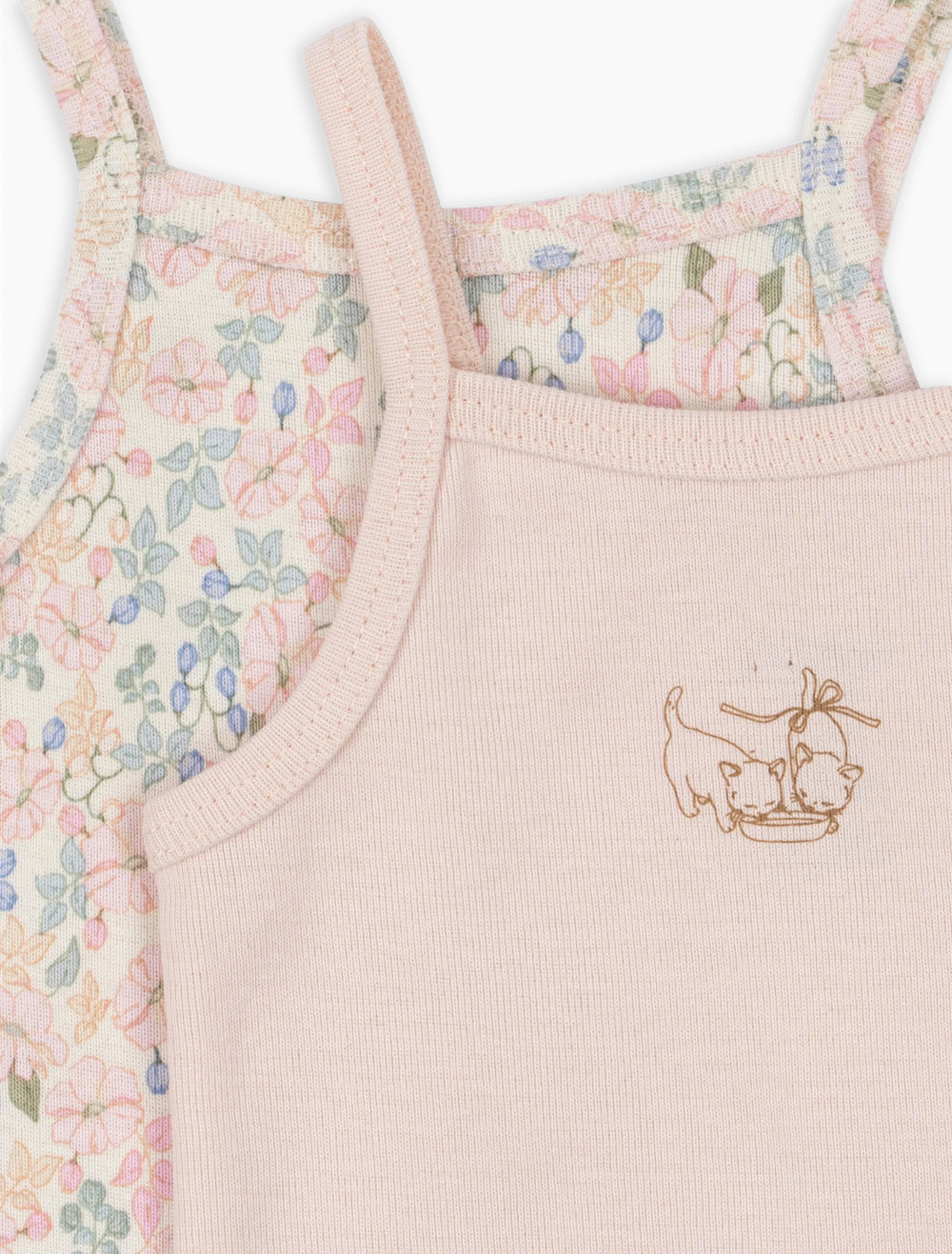 Fio 2 Pack Strap Bodysuit in Prato Fiori/Creole Pink - Image 3