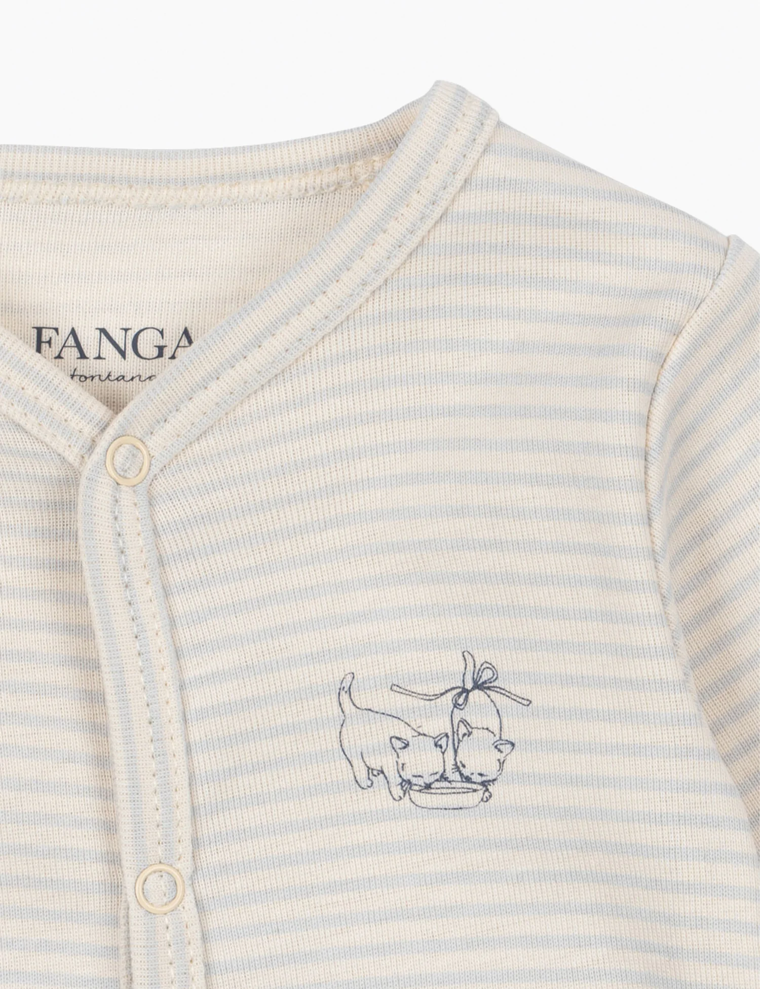 Fio Romper in Tea Stripe Gray Dawn - Image 3
