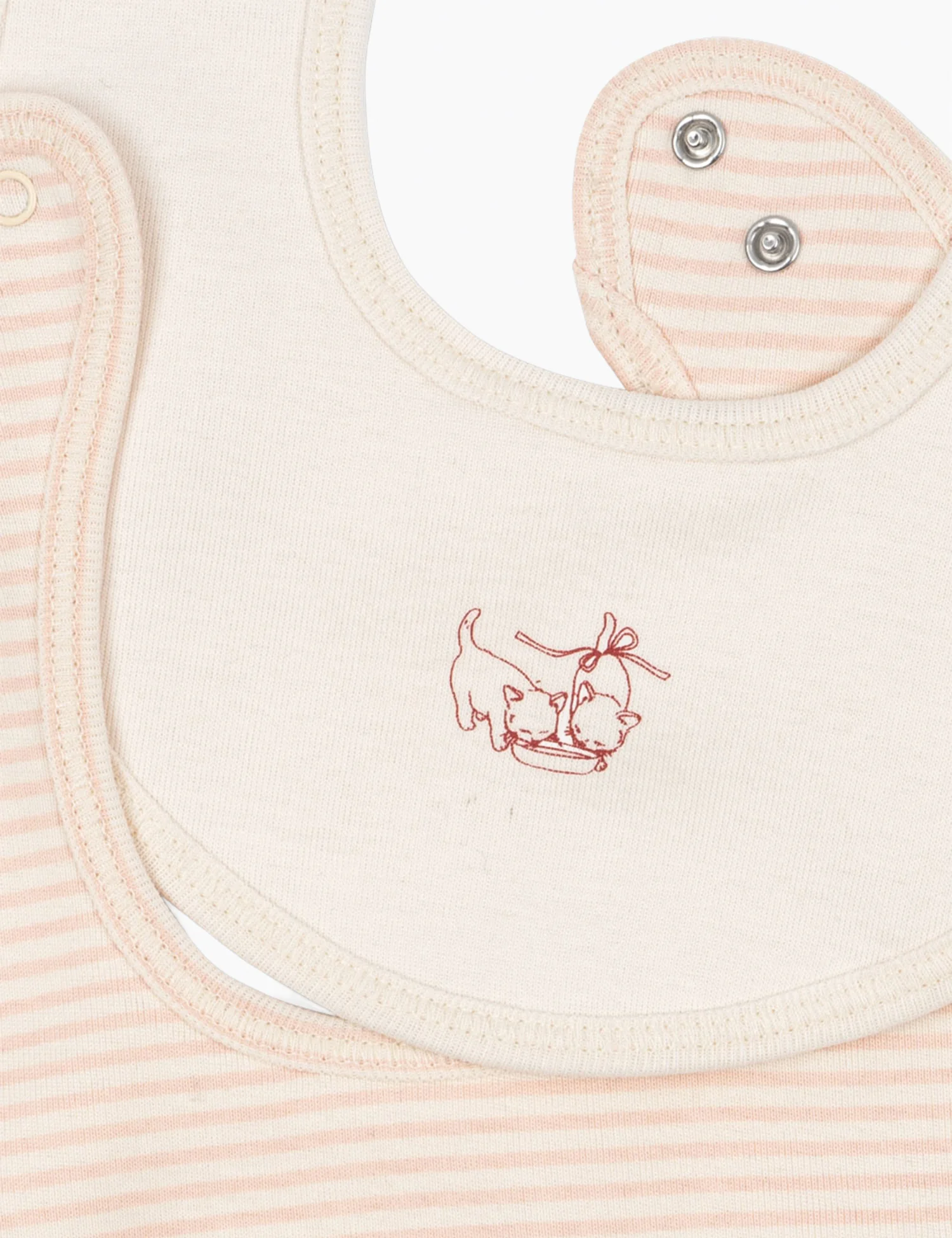 Fio Stripe 2 Pack Bibs in Blush Mix - Image 4