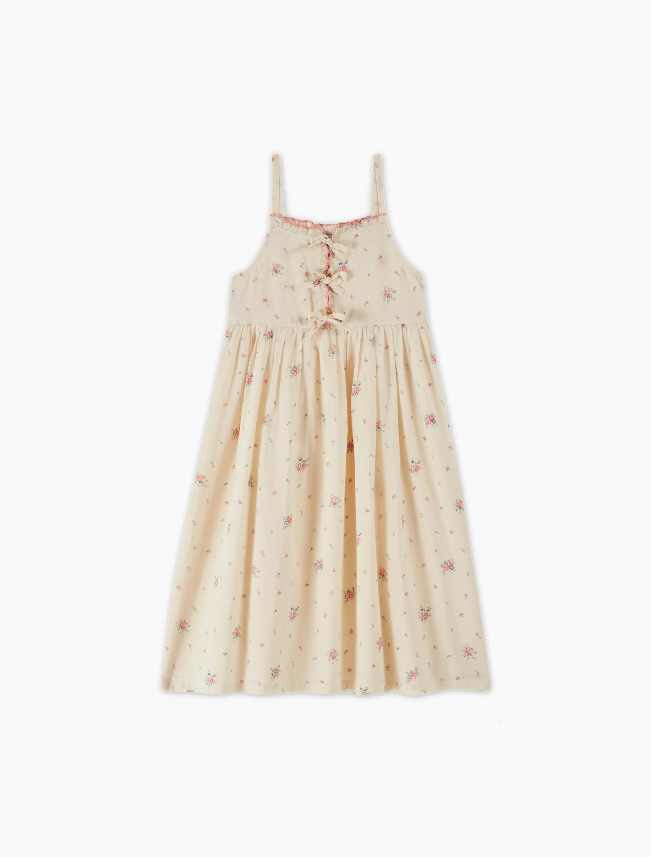 Floral Knotted Long Dress in Paquerette