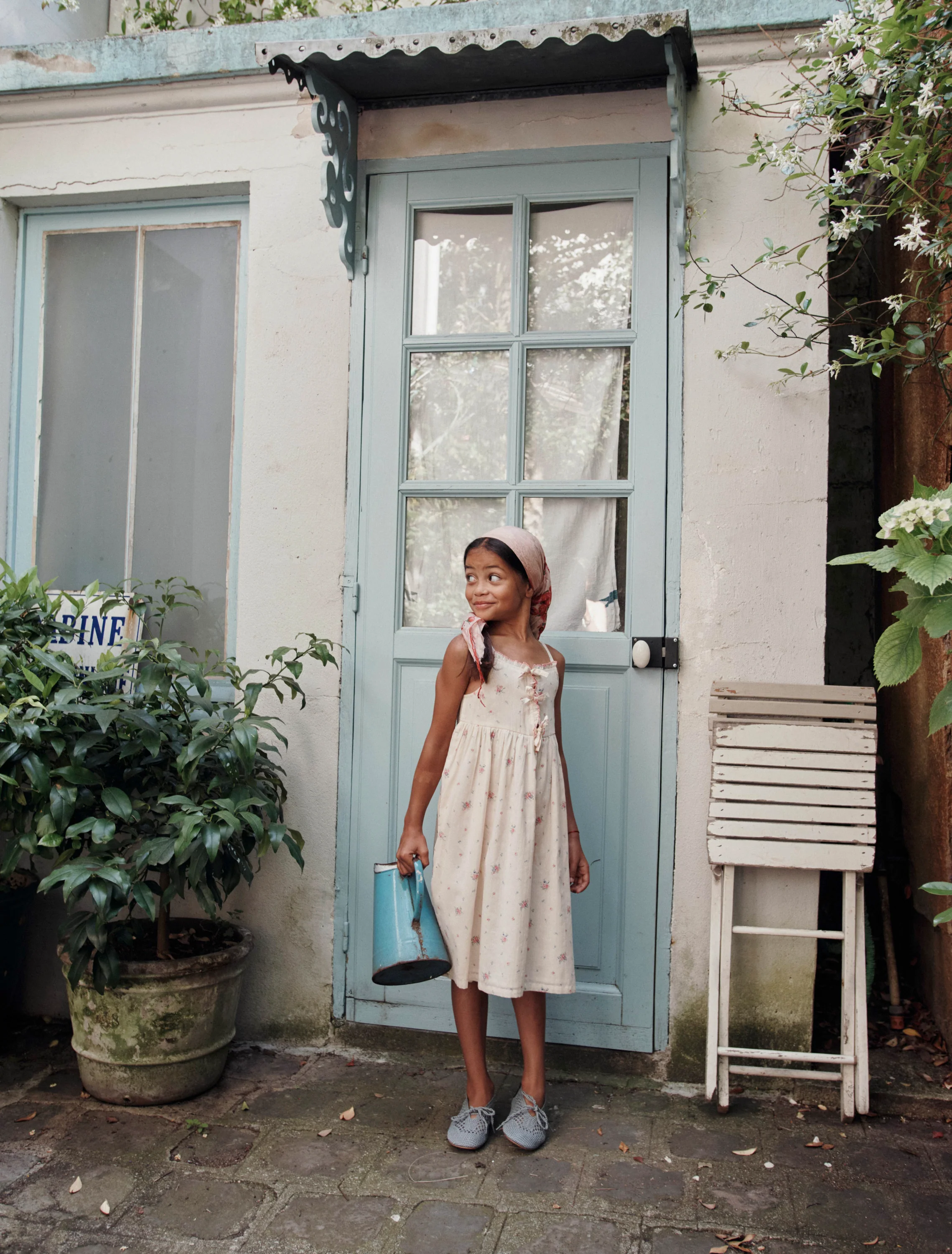 Floral Knotted Long Dress in Paquerette - Image 2