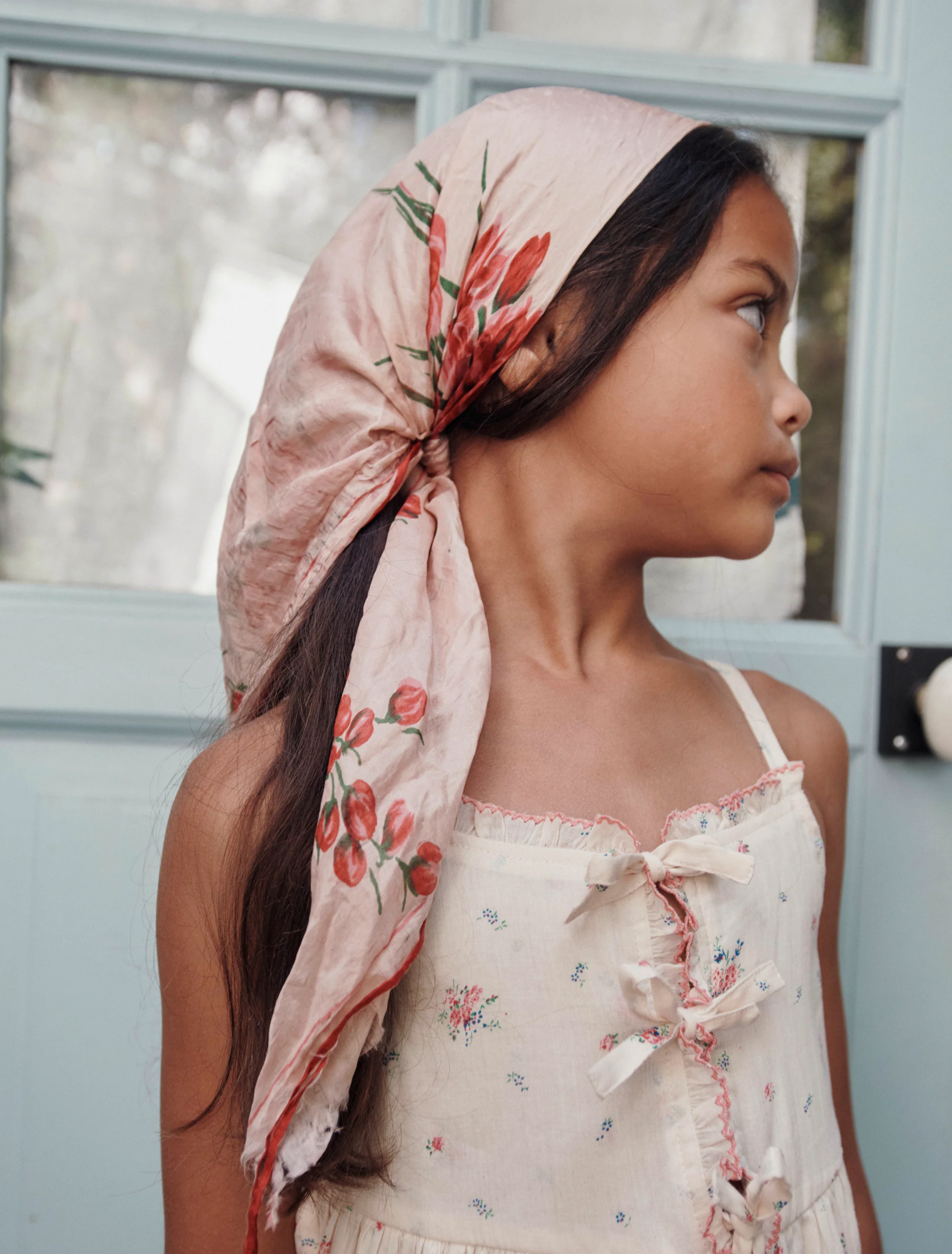 Floral Knotted Long Dress in Paquerette - Image 5