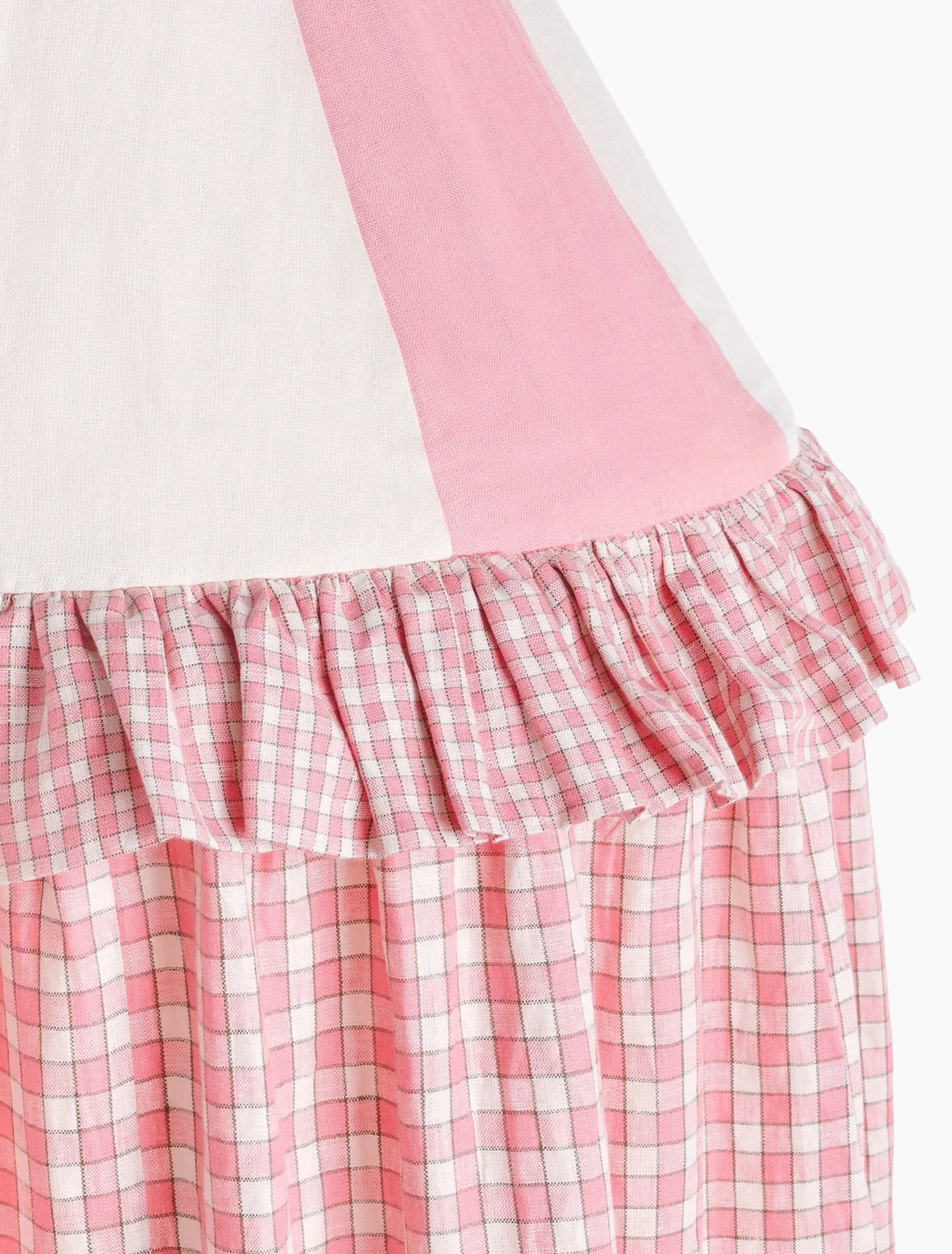 Gingham Canopy in Peony - Image 3