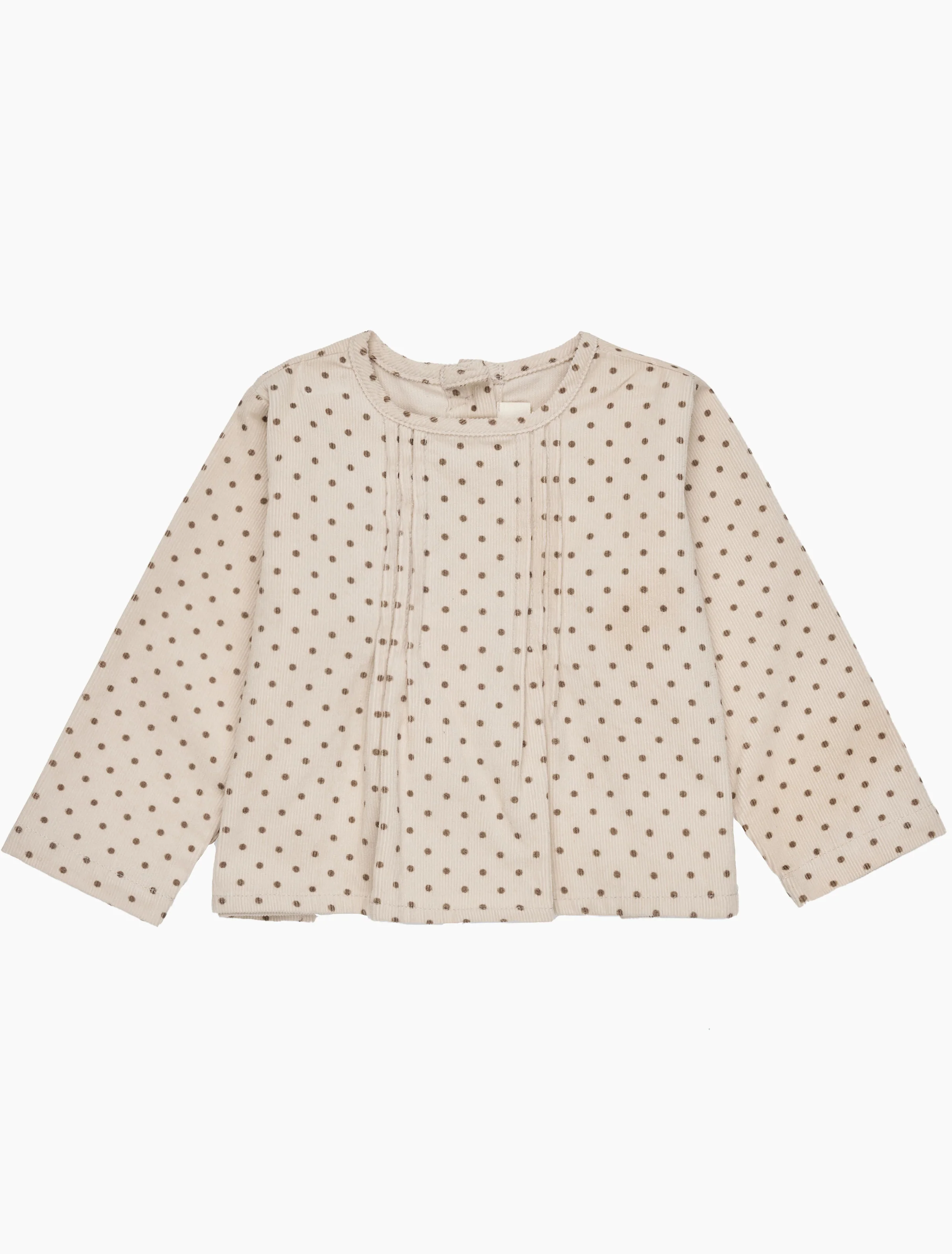 Holly Baby Top in Brown Dot