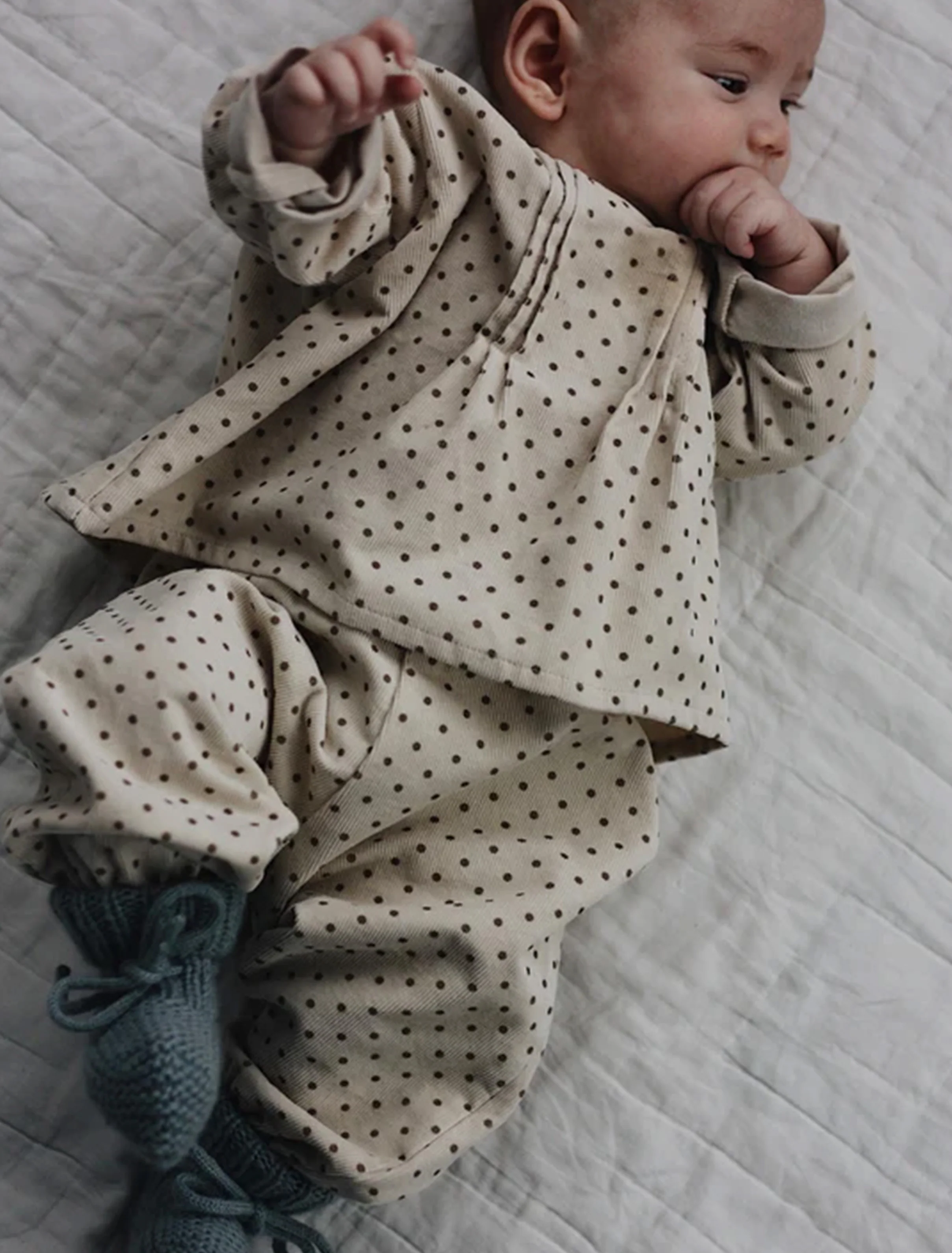 Holly Baby Top in Brown Dot - Image 2