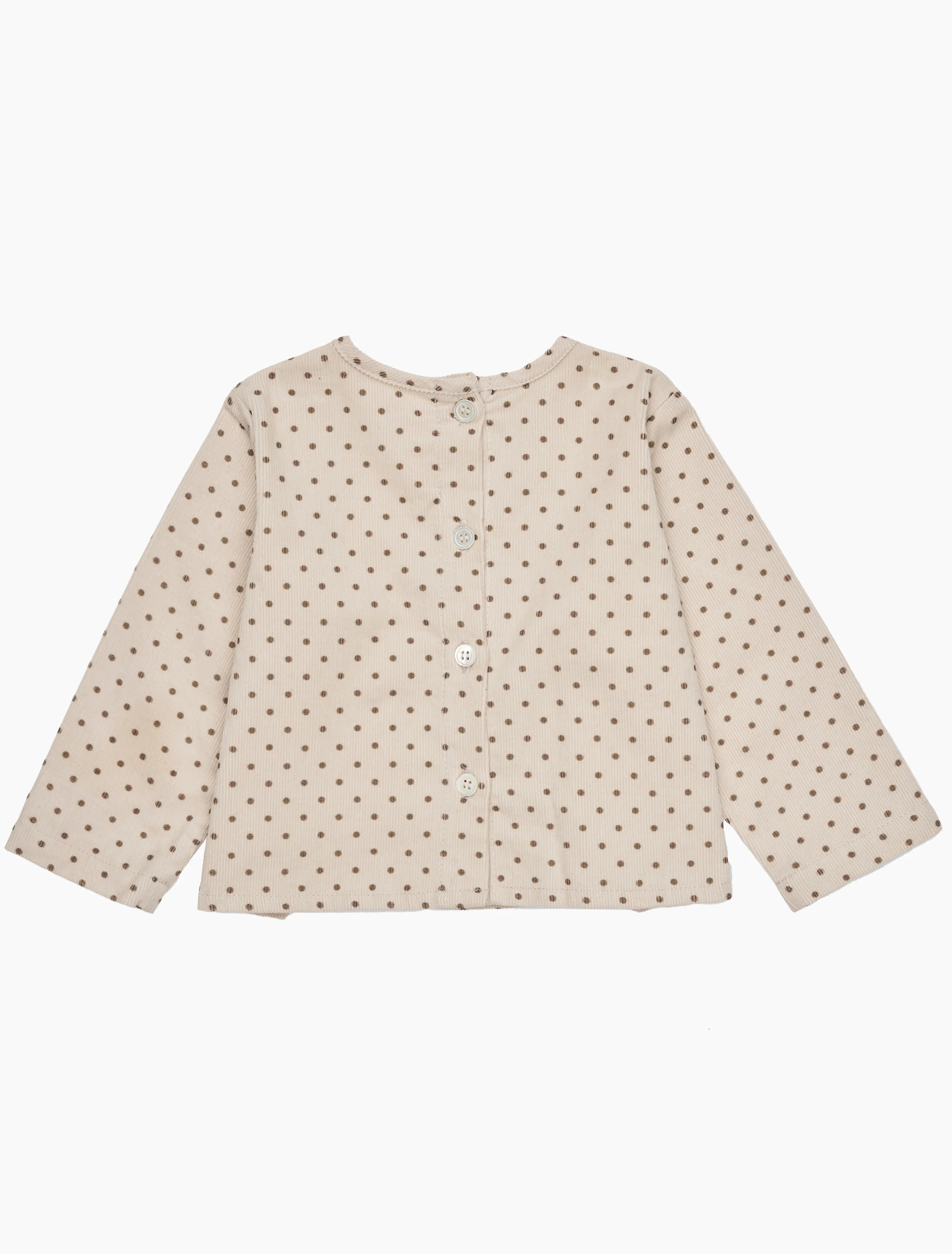Holly Baby Top in Brown Dot - Image 3