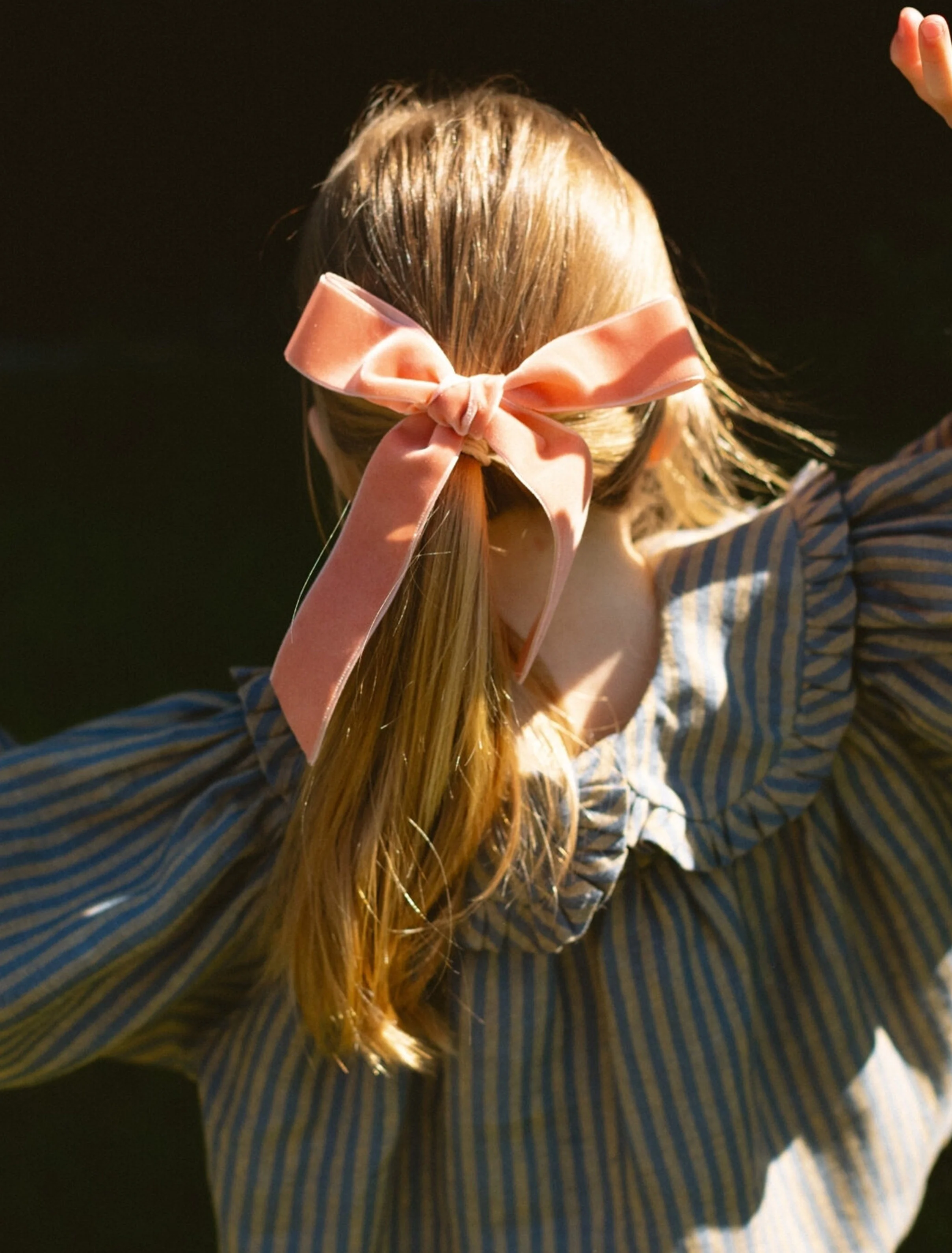 Iris Blouse in Stonewash Blue & Butter Stripe Linen - Image 7