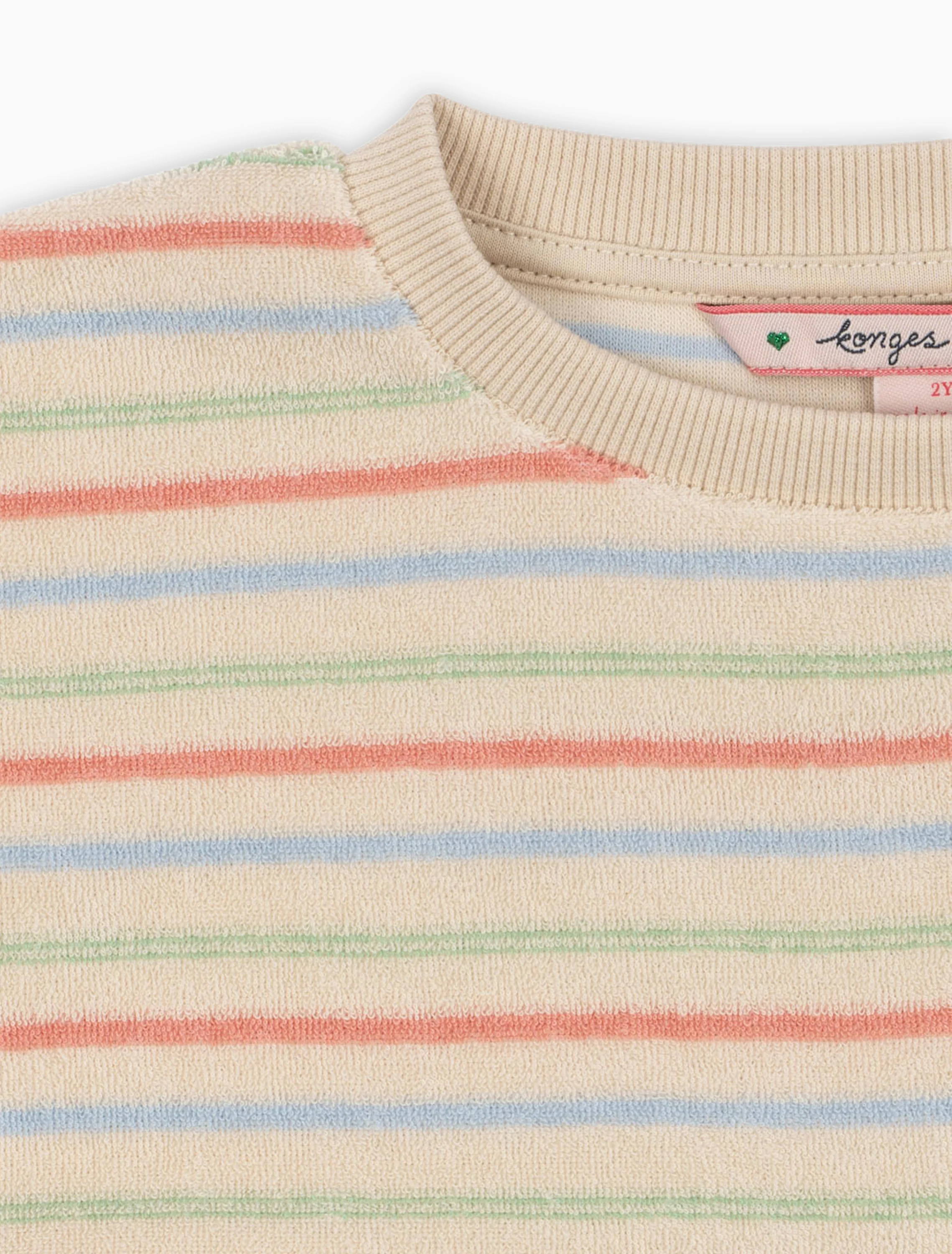 Itty Rib Sweatshirt in Confetti Stripe - Image 3