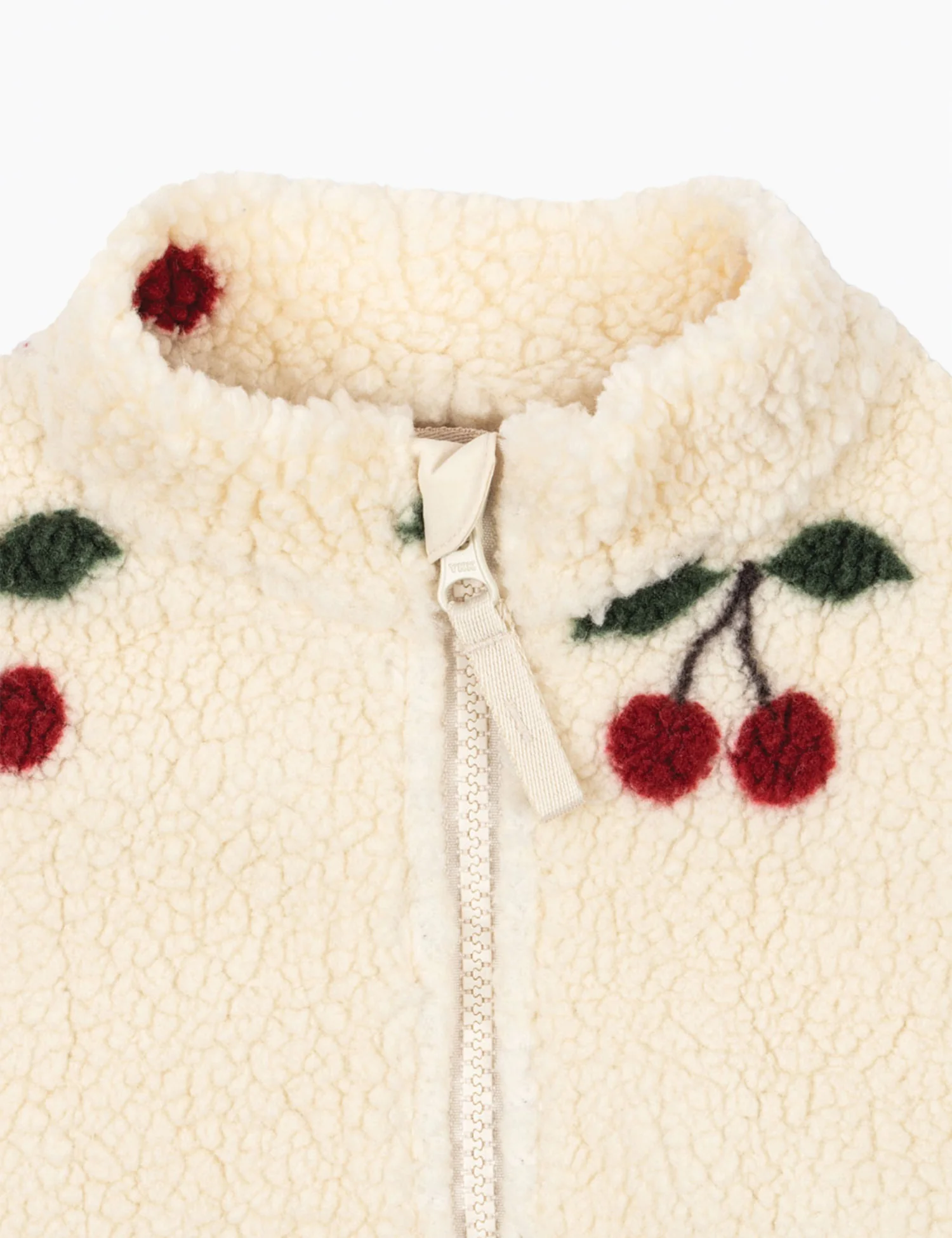 Jody Teddy Fleece Jacket in Cherry - Image 3