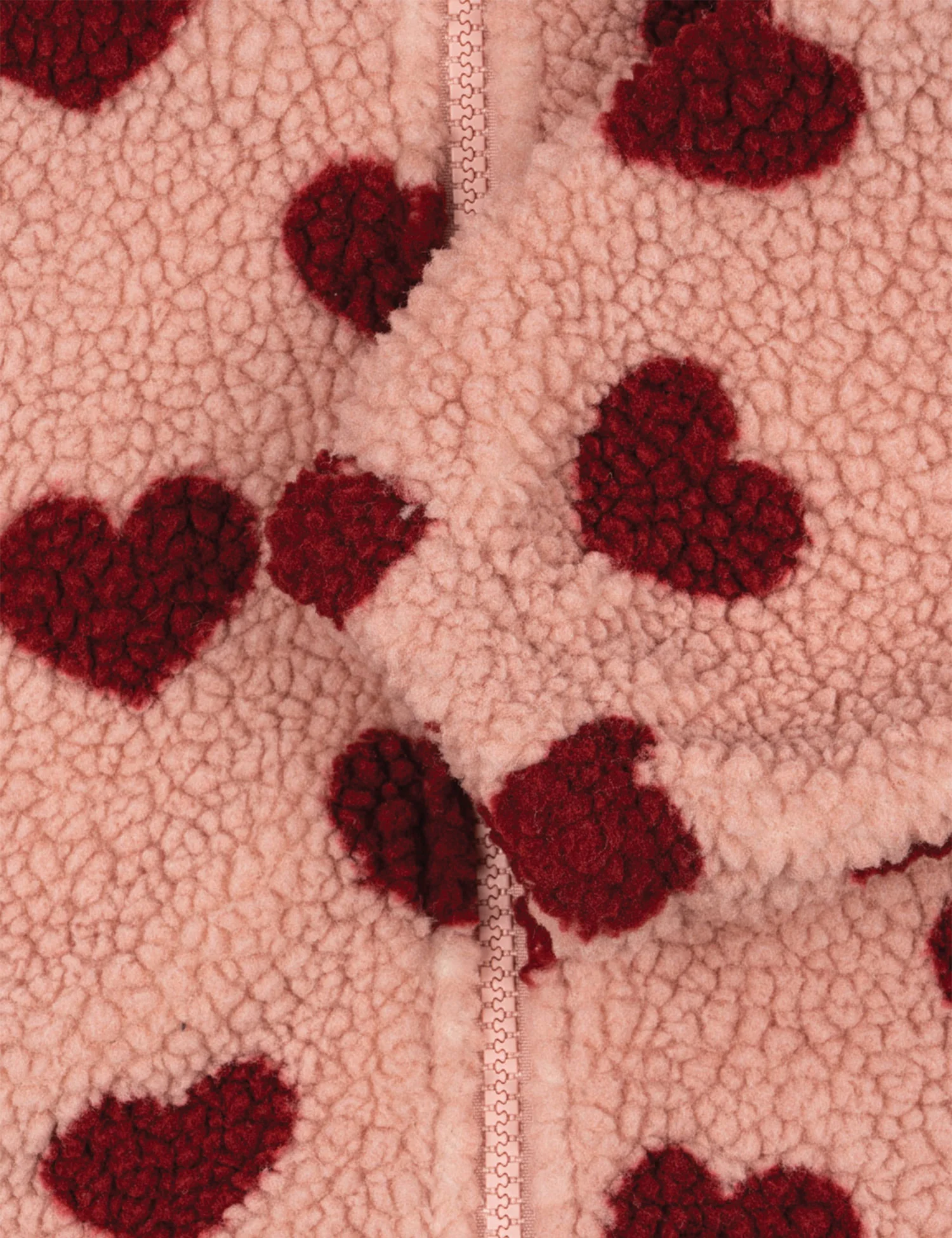 Jody Teddy Hoodie in Pink Hearts - Image 3