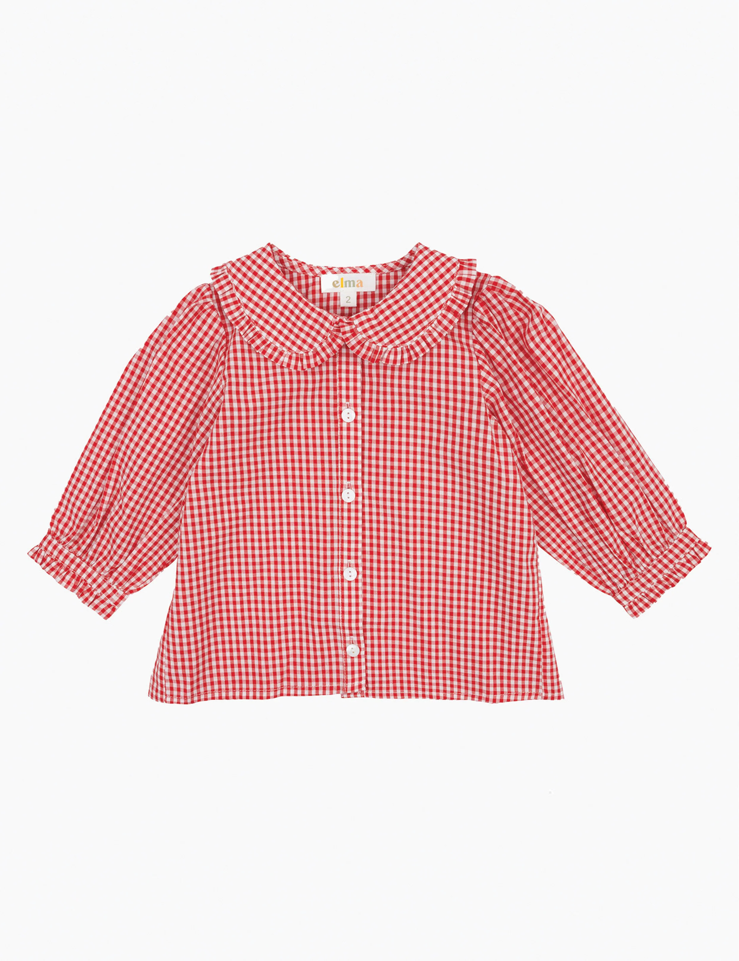 Joni Blouse in Cherry Gingham