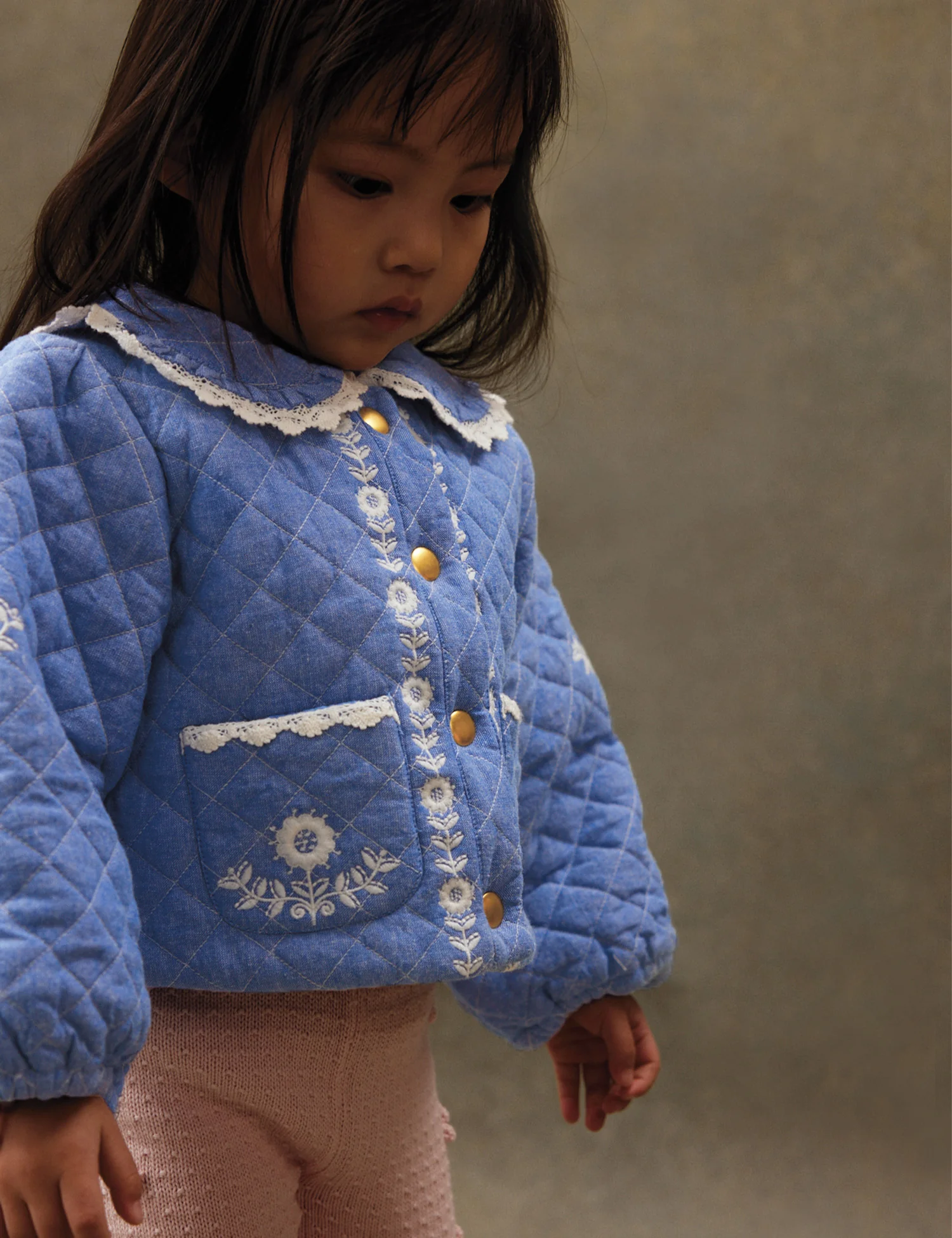 Jouliana Coat in Blue Chambray - Image 3