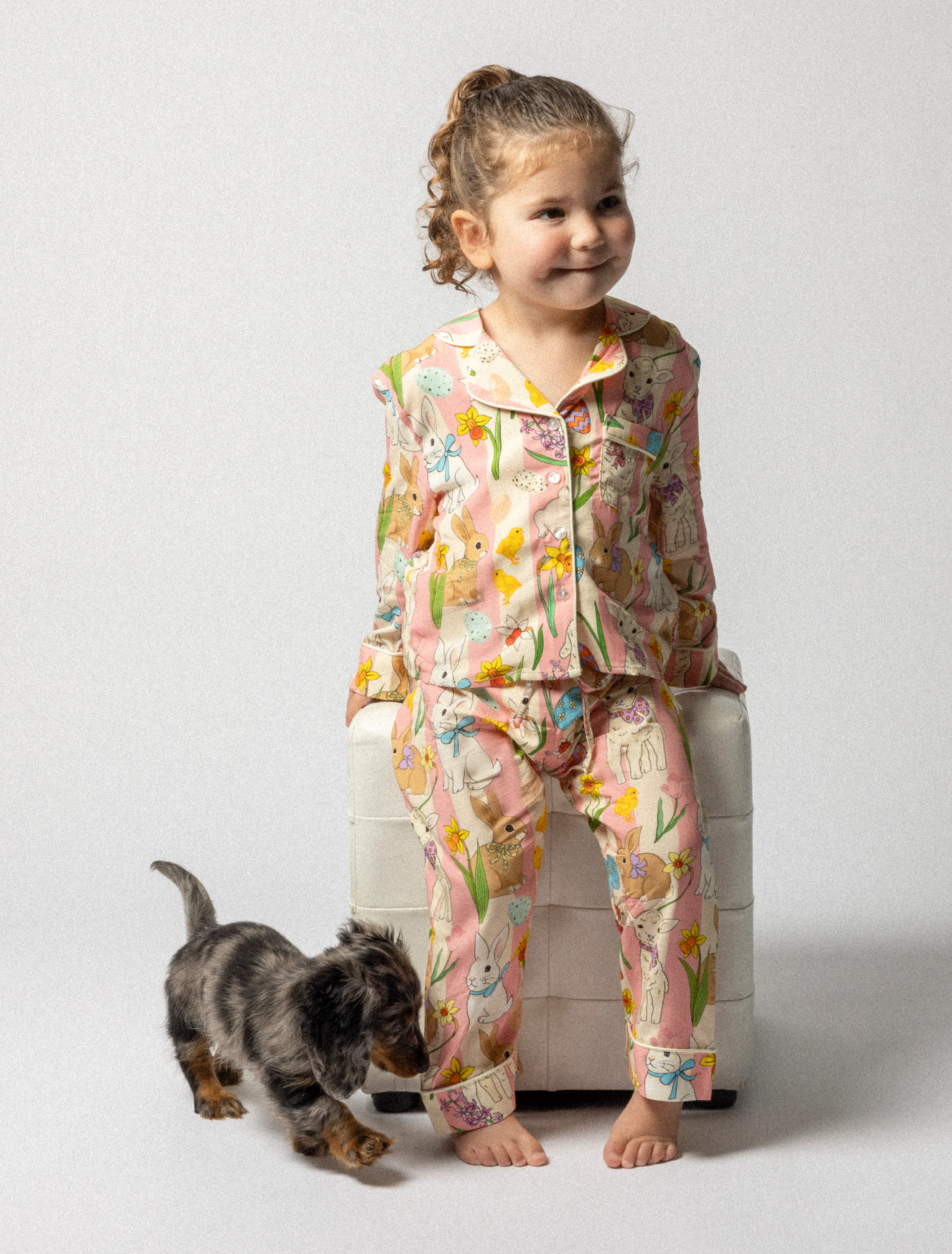Kids Pajama Set in Spring Scene - Image 4