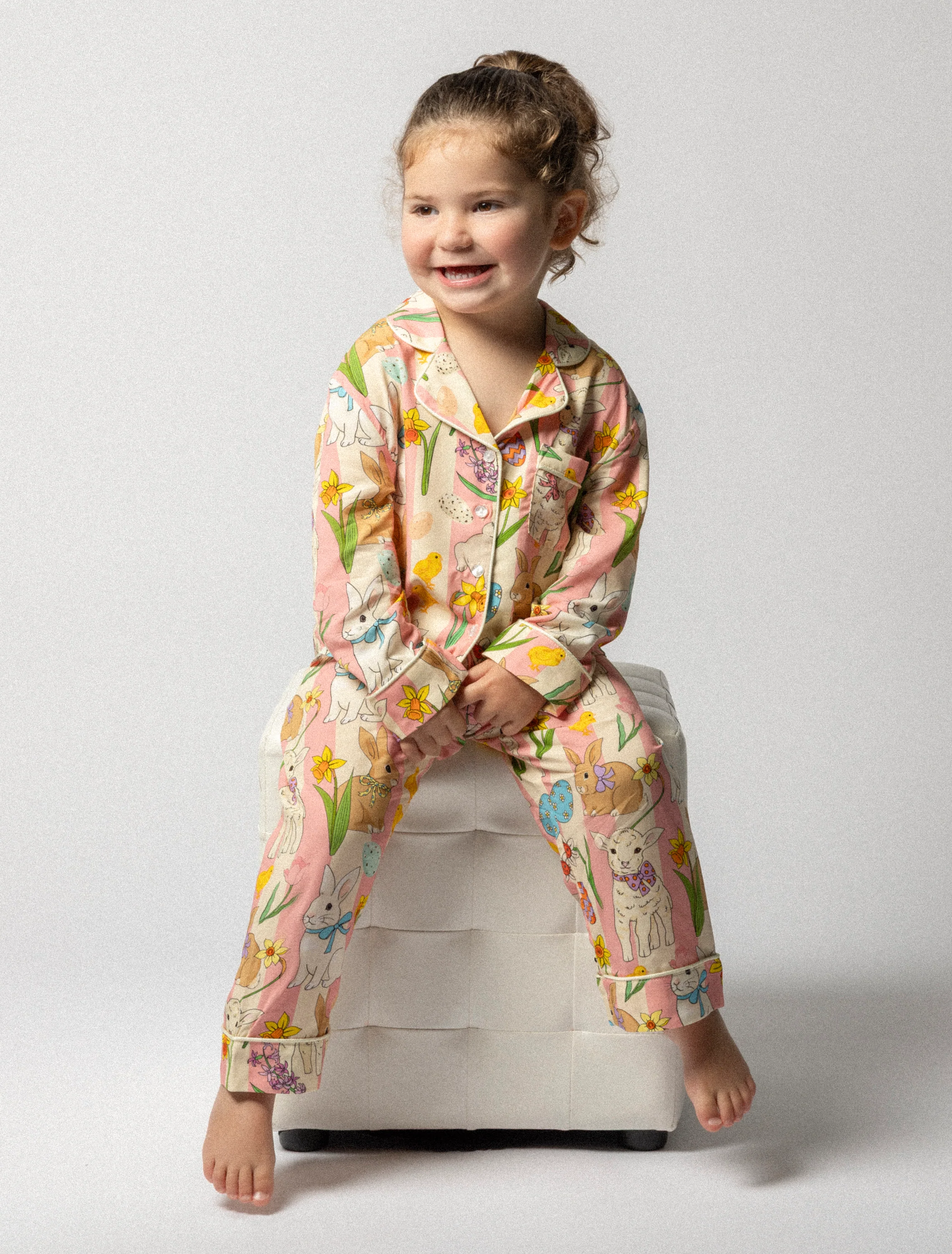Kids Pajama Set in Spring Scene - Image 5