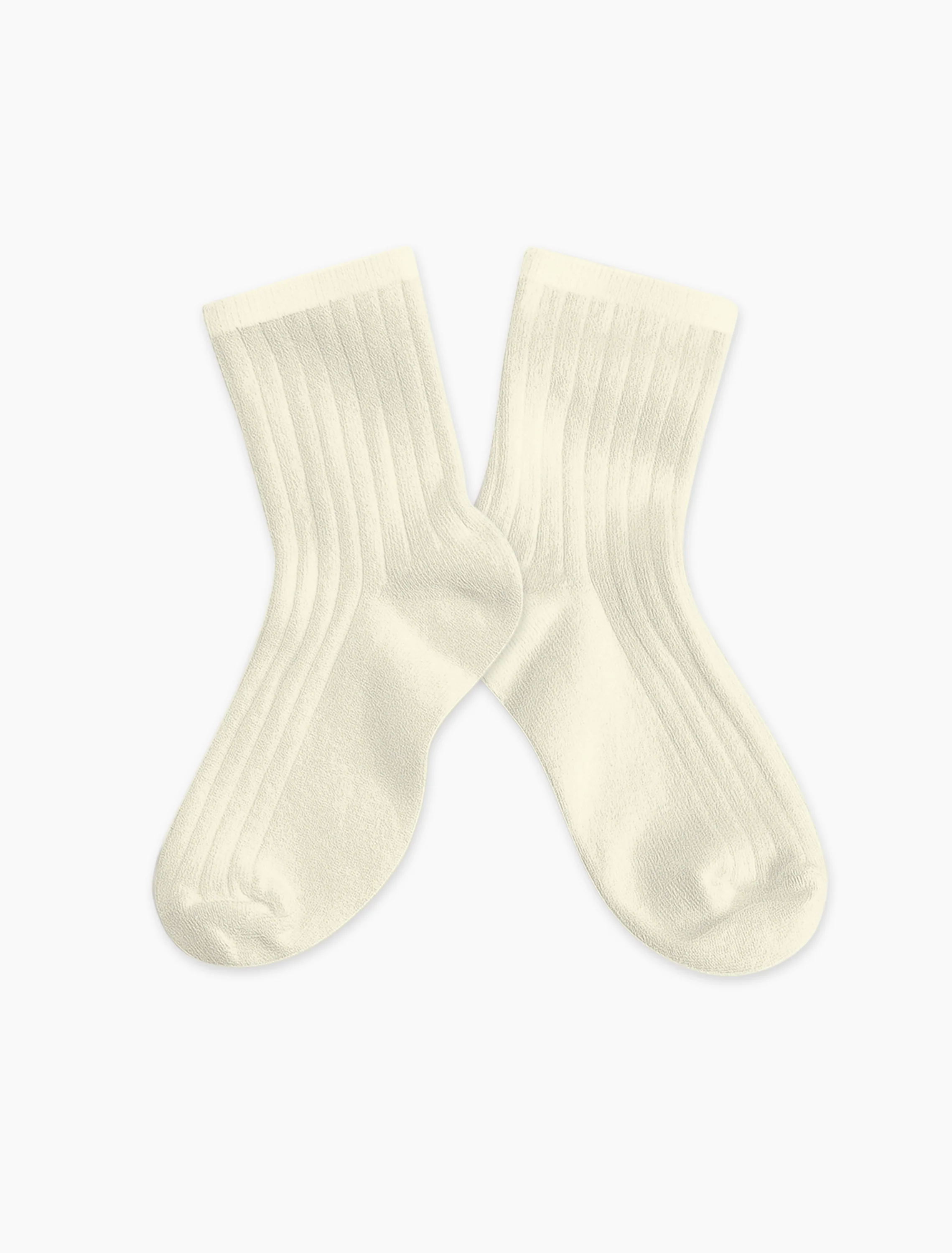 La Mini Ribbed Ankle Socks in Doux Agneaux
