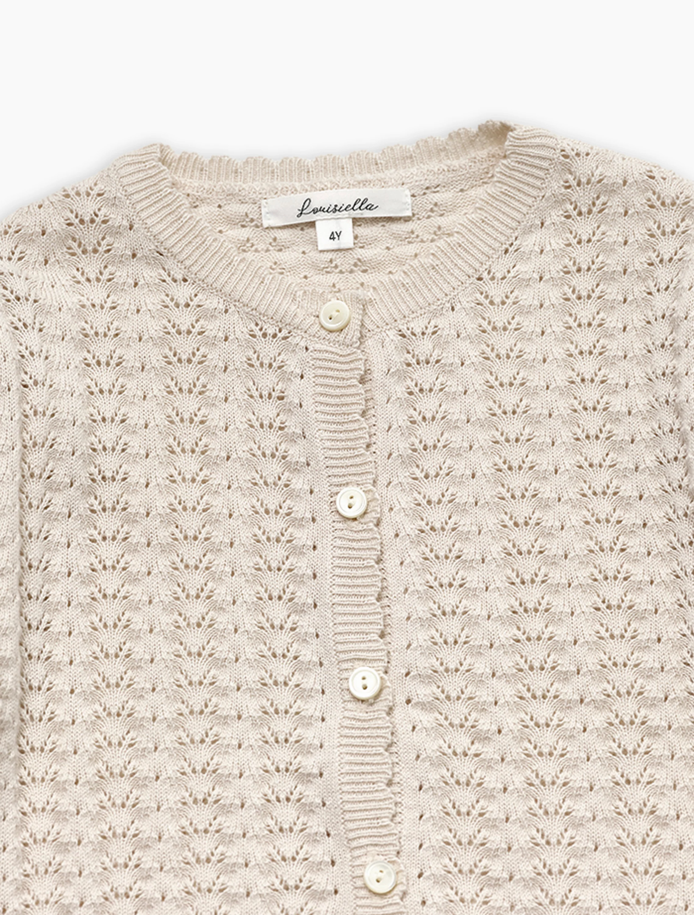 Lavera Knit Cardigan in Pale Beige - Image 6