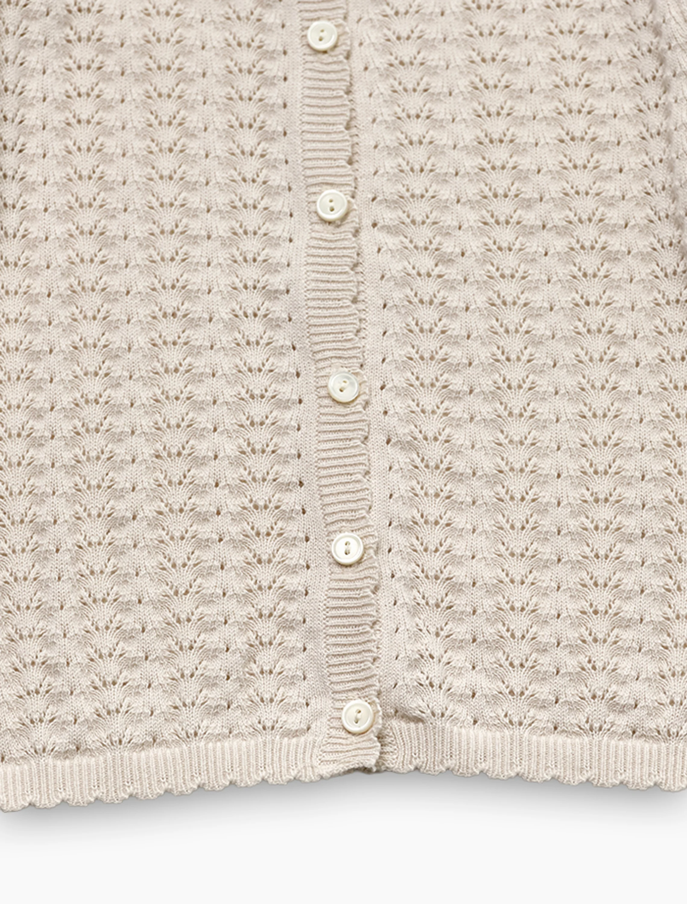 Lavera Knit Cardigan in Pale Beige - Image 7