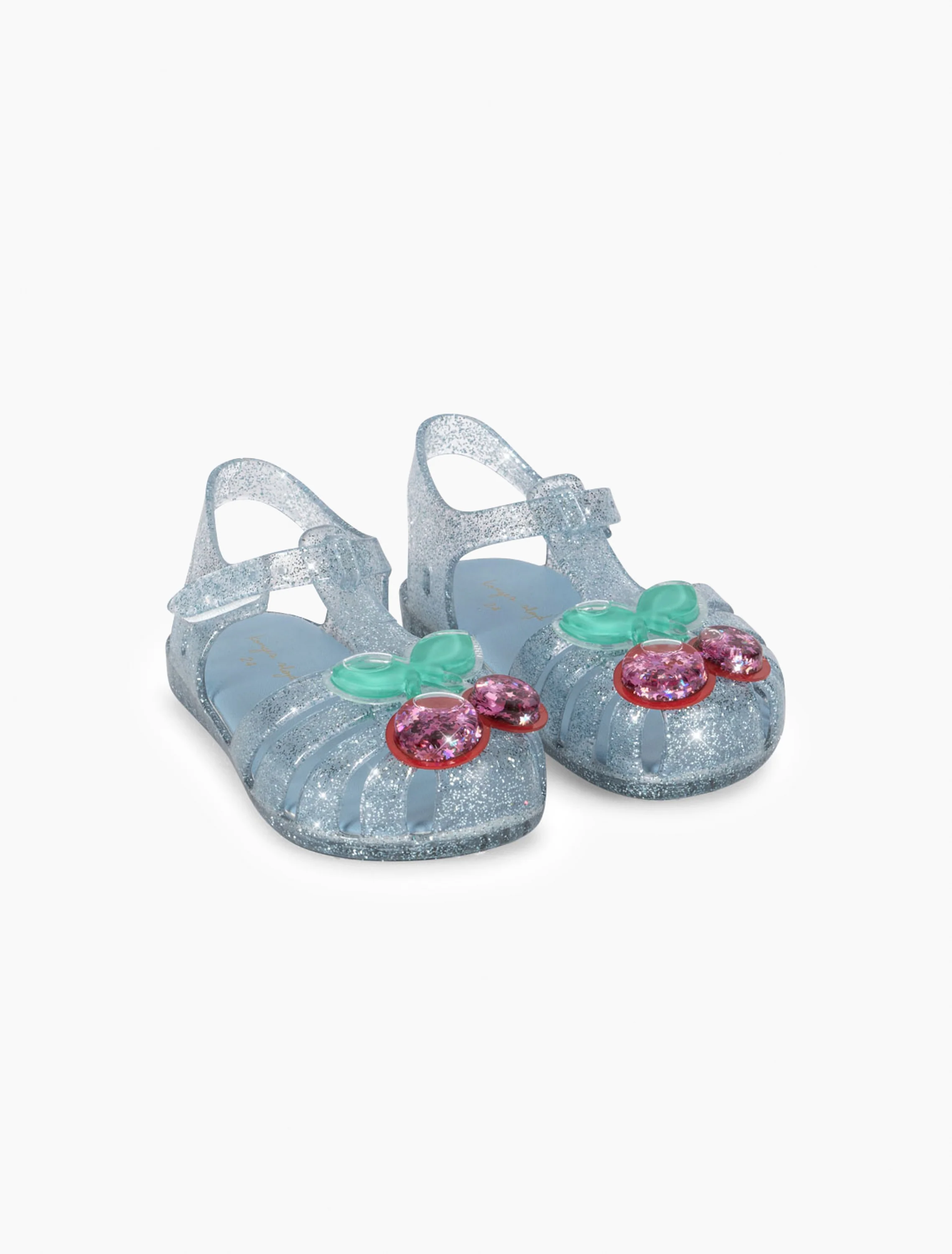 Lilo Sandal in Cherry Glitter Blue