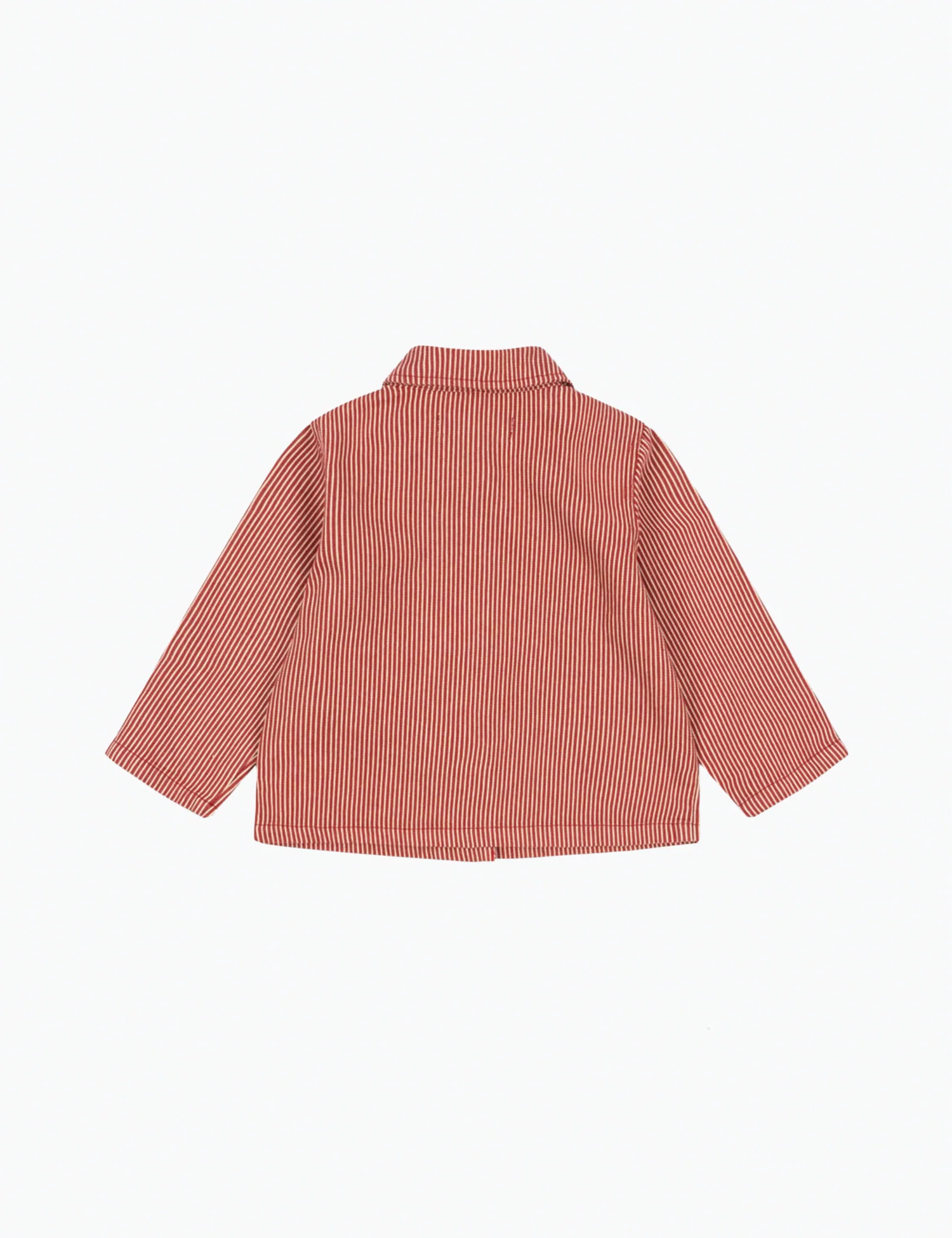 Luc Shirt Jacket in Milk Rouge Stripe - Image 4