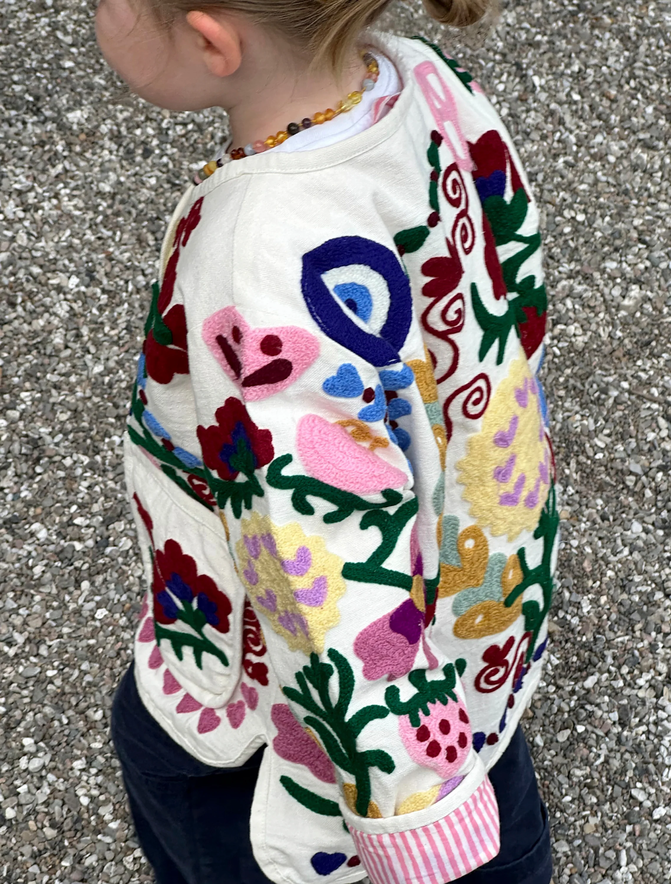 Maggie Mini Jacket in White Rose - Image 5