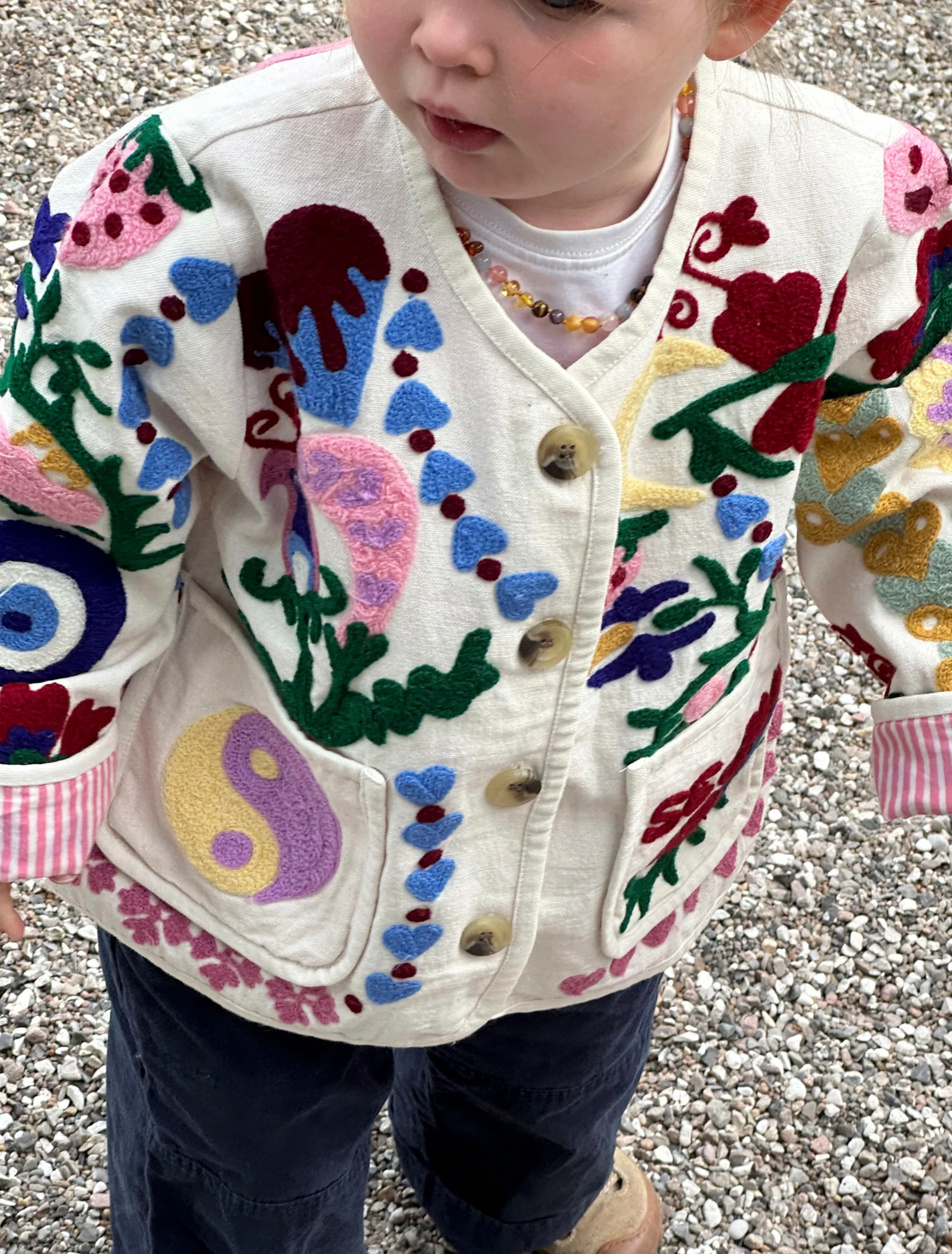 Maggie Mini Jacket in White Rose - Image 6