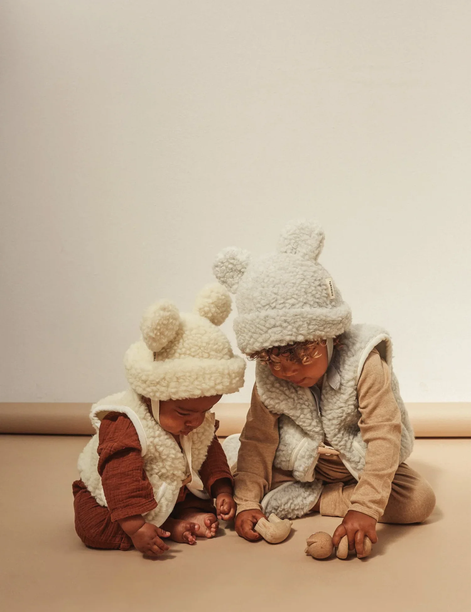 Merino Teddy Hat in Cloud - Image 3