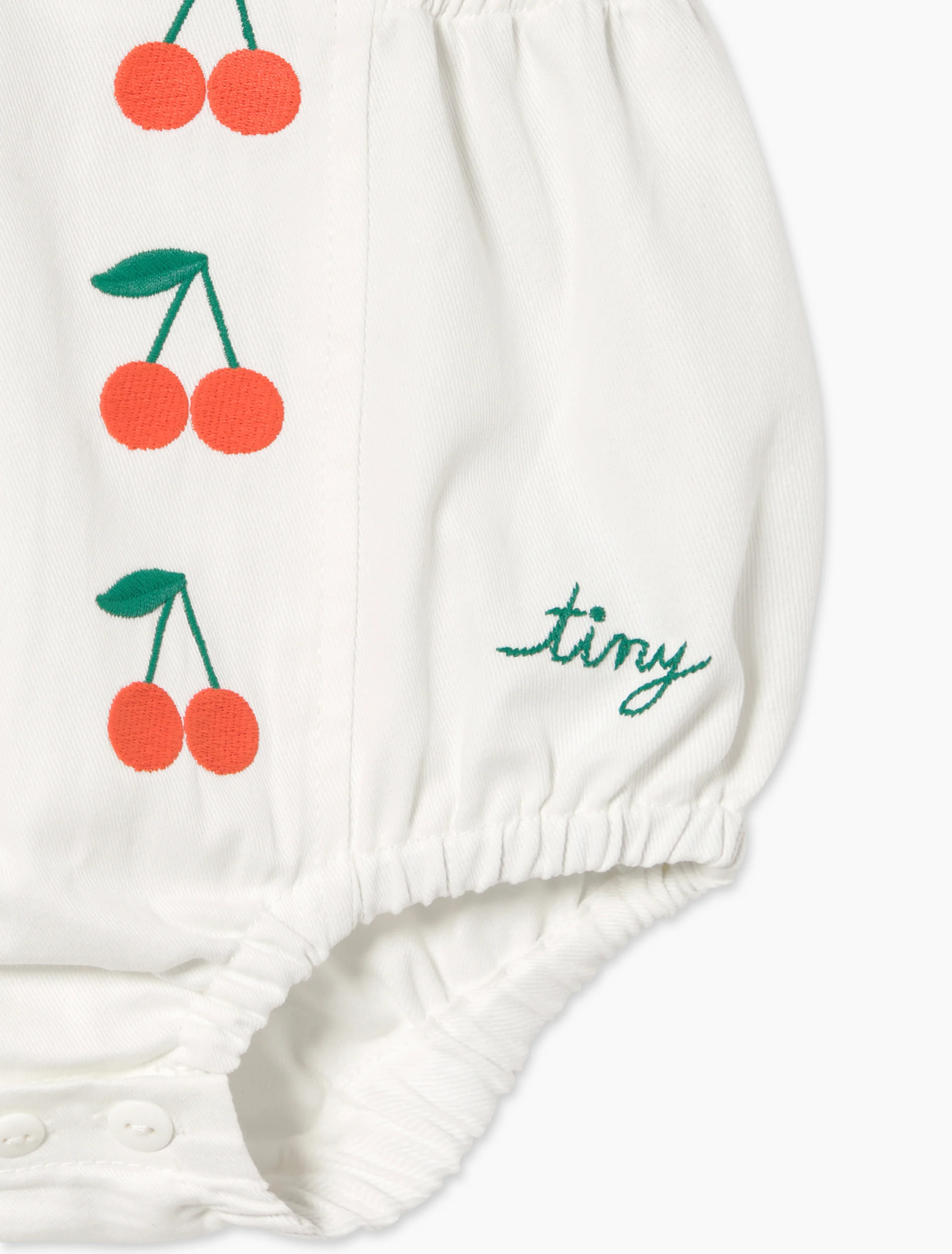 Mini Cherries Twill Body in Off-White - Image 3