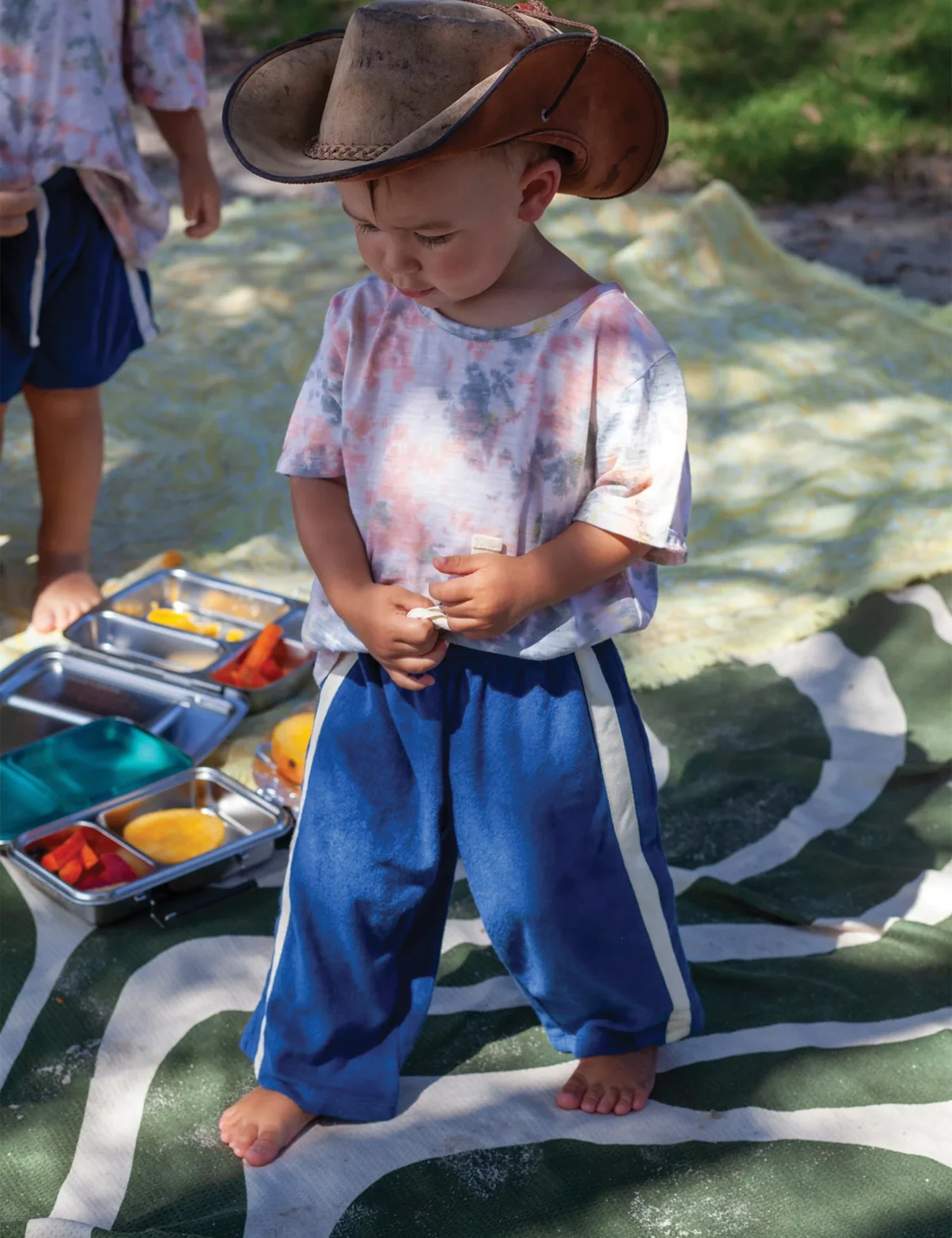 Mini Terry Pant in True Navy - Image 3