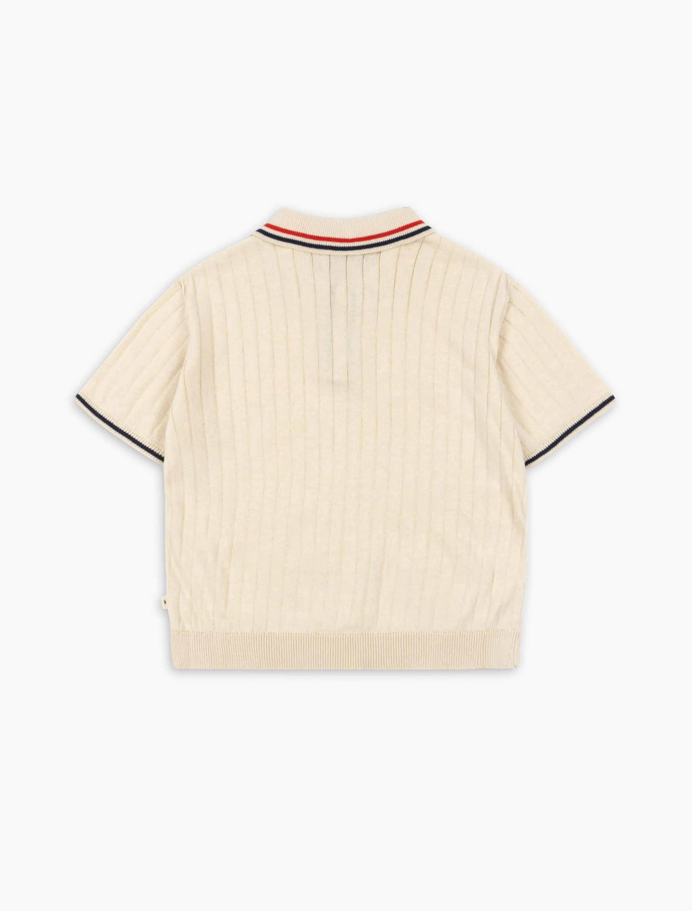 Mio Knit Polo in Almond Milk - Image 2