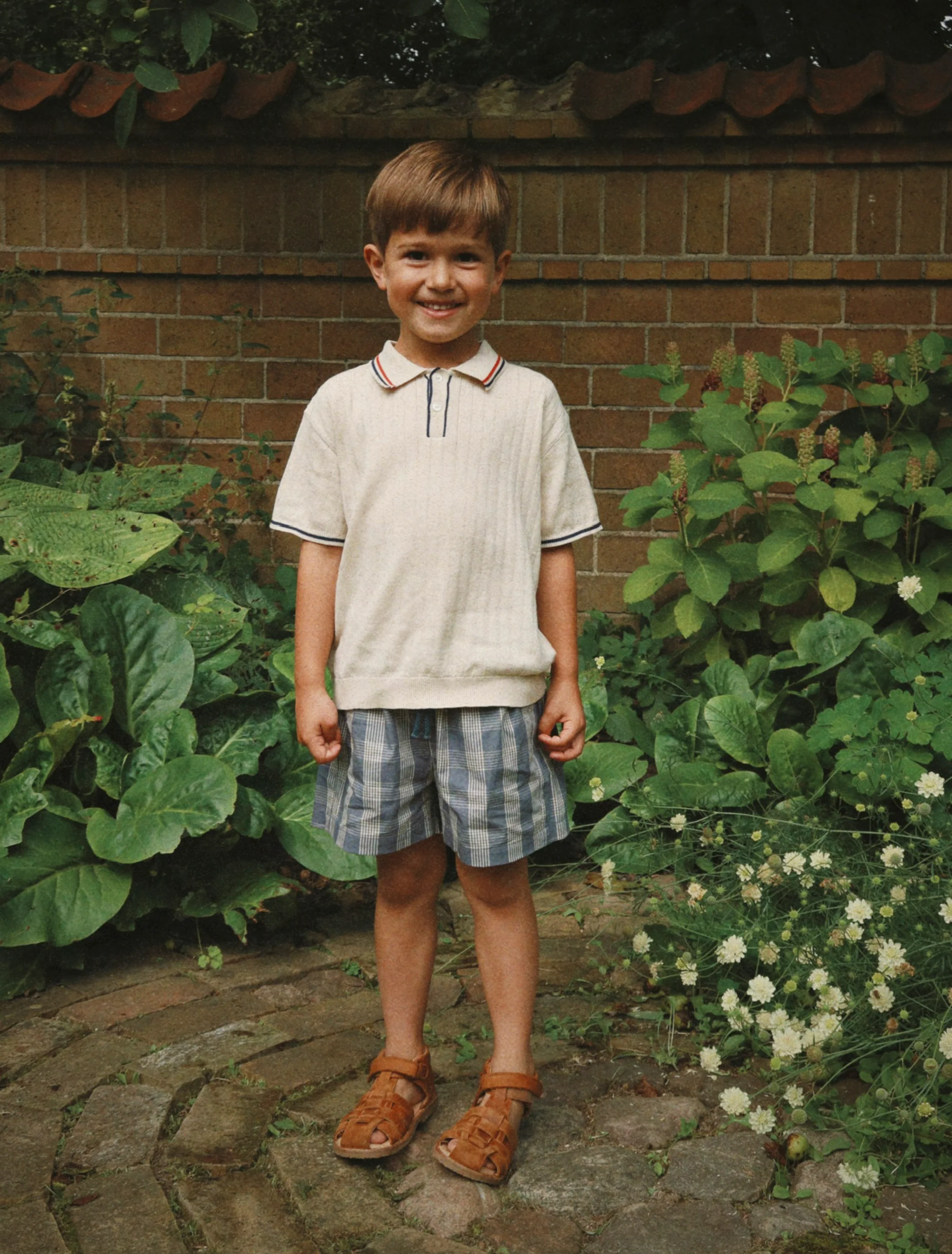 Mio Knit Polo in Almond Milk - Image 6