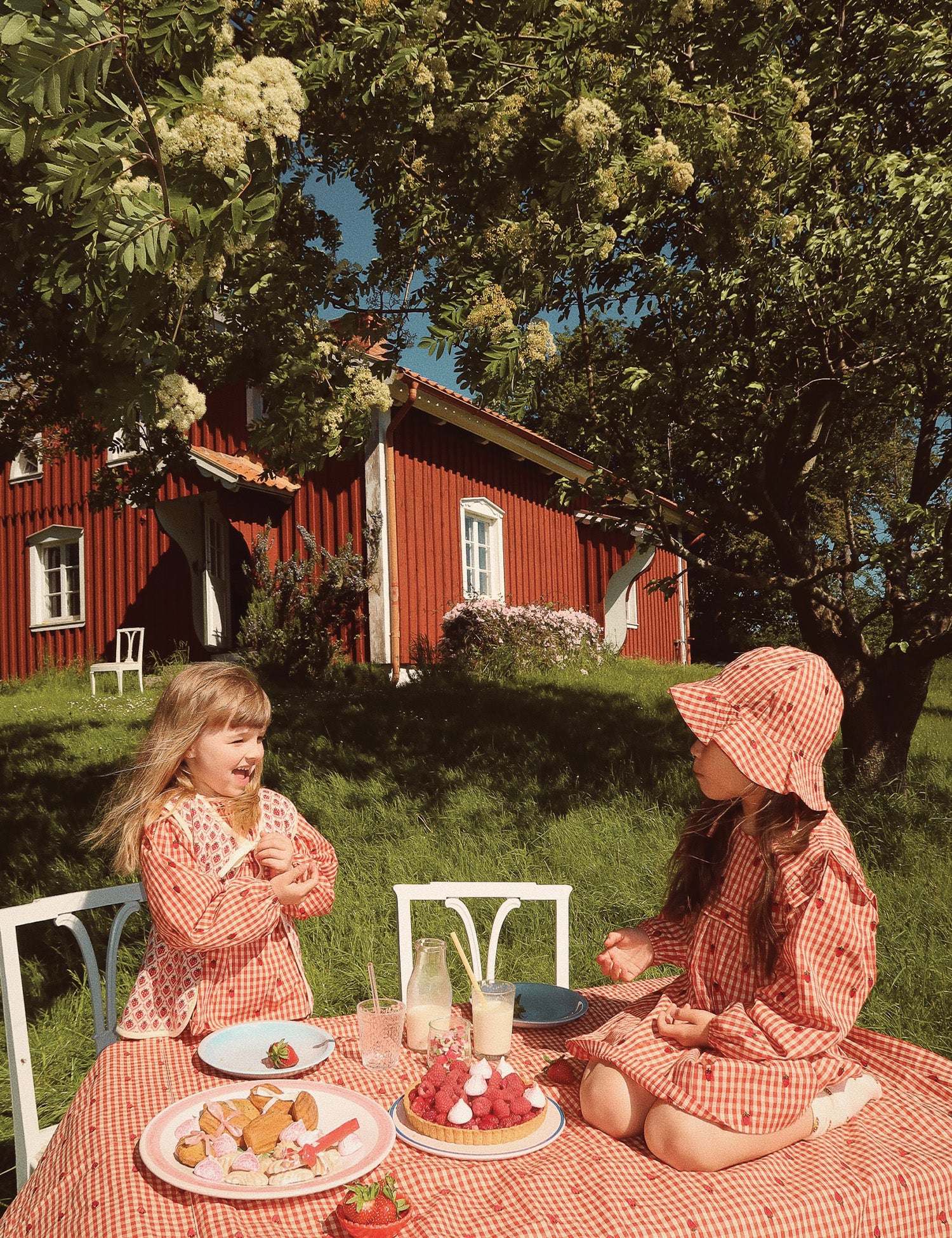 Molly LS Dress in Berry Gingham - Image 4