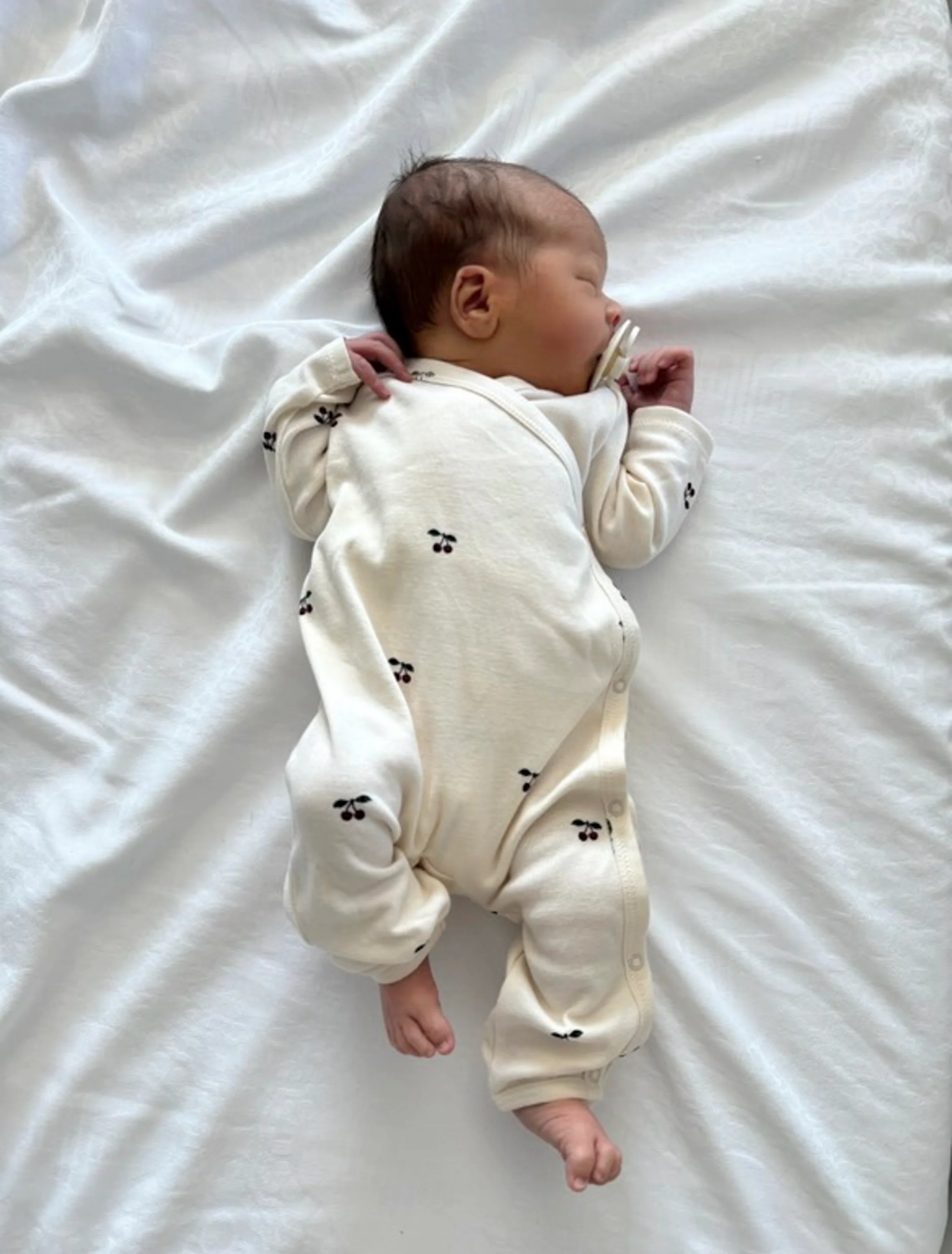 Newborn Onesie Romper in Cherry - Image 2